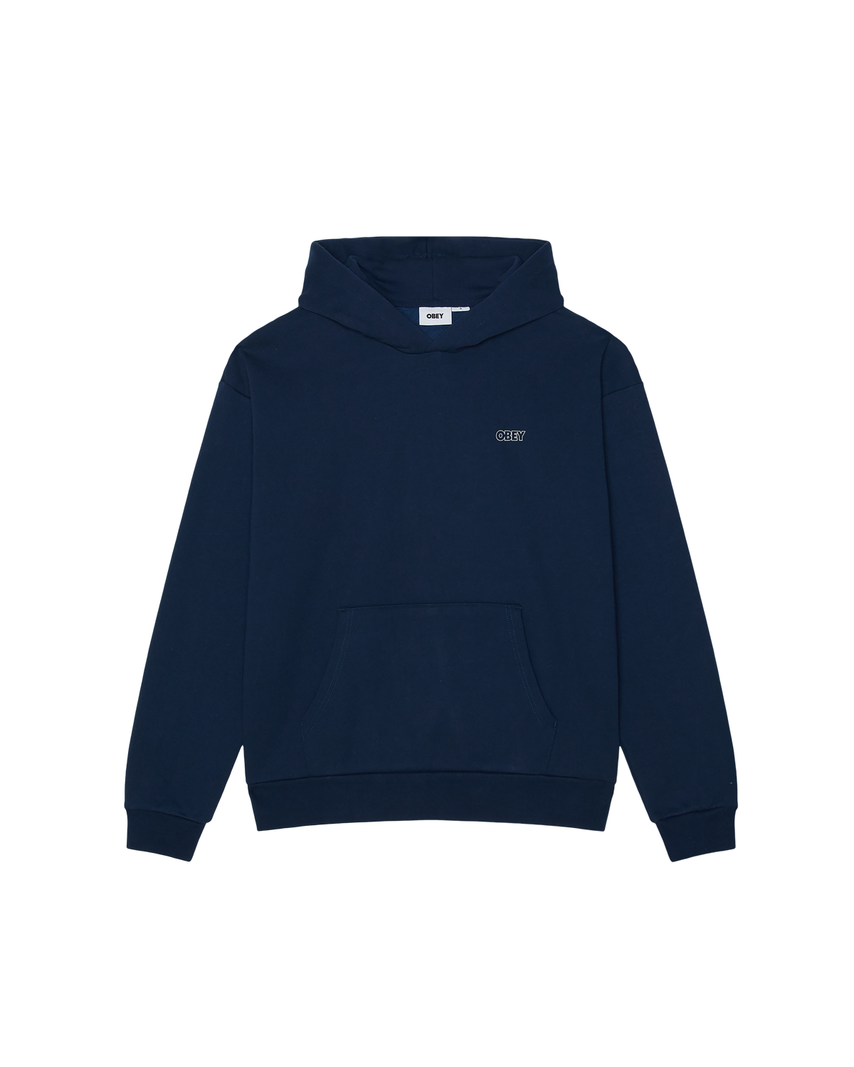 FELPA CON CAPPUCCIO RELAXED FIT IN COTONE BLU