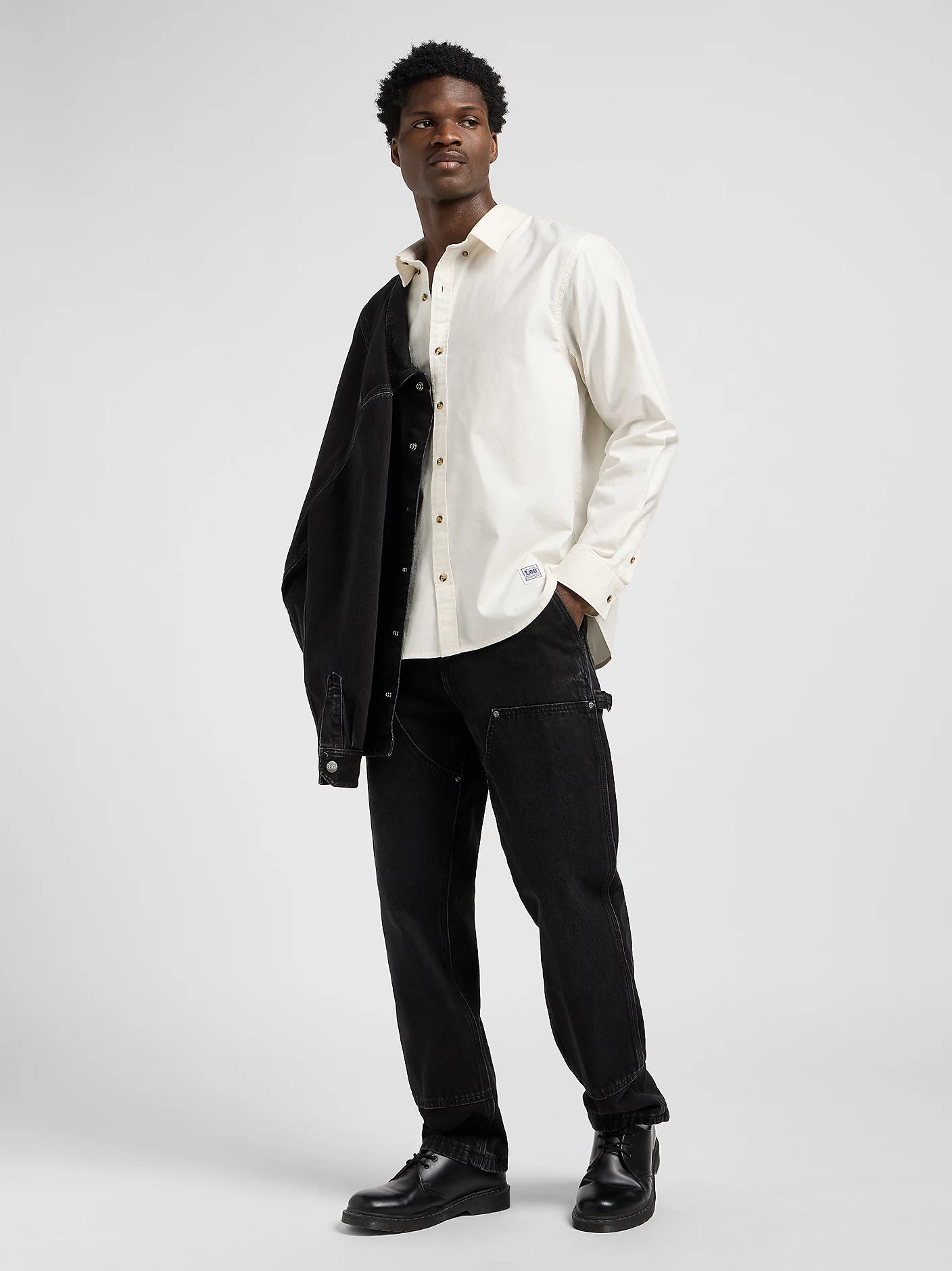 CAMICIA SENZA TASCHE BUTTON DOWN ECRU