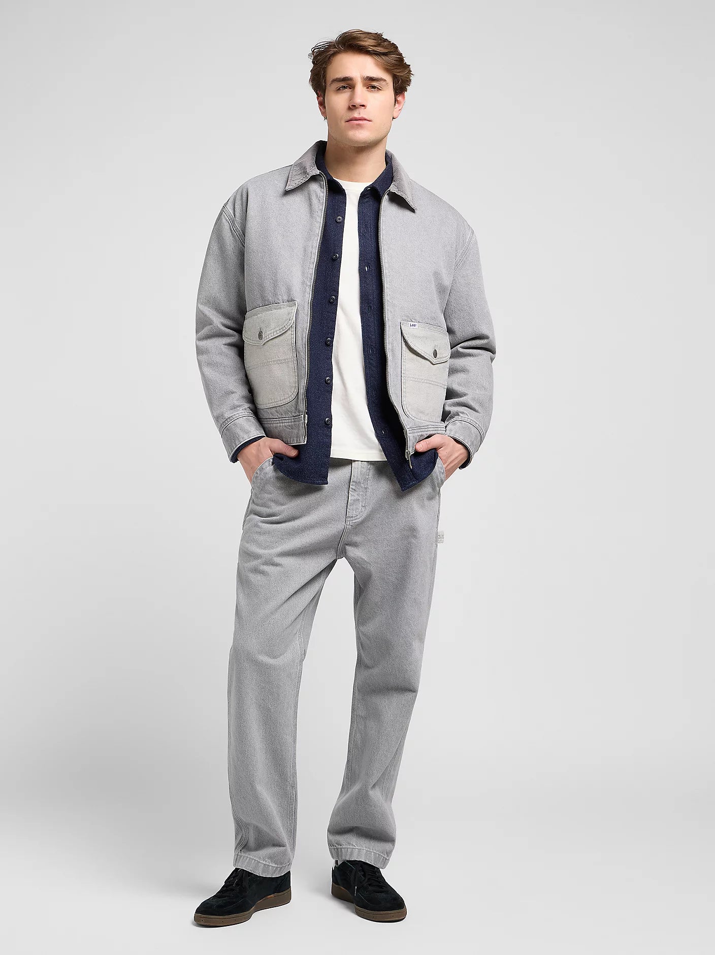 GIACCA WORKWEAR RELAXED BICOLORE IN DENIM
