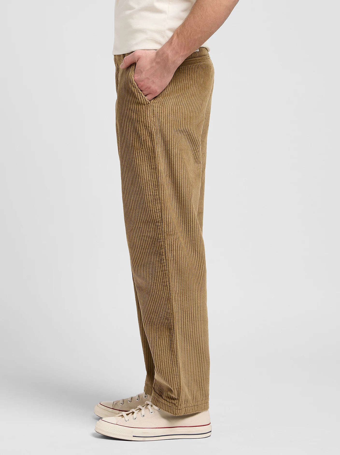 WORKWEAR CHINO LOOSE FIT VELLUTO 500 RIGHE BEIGE