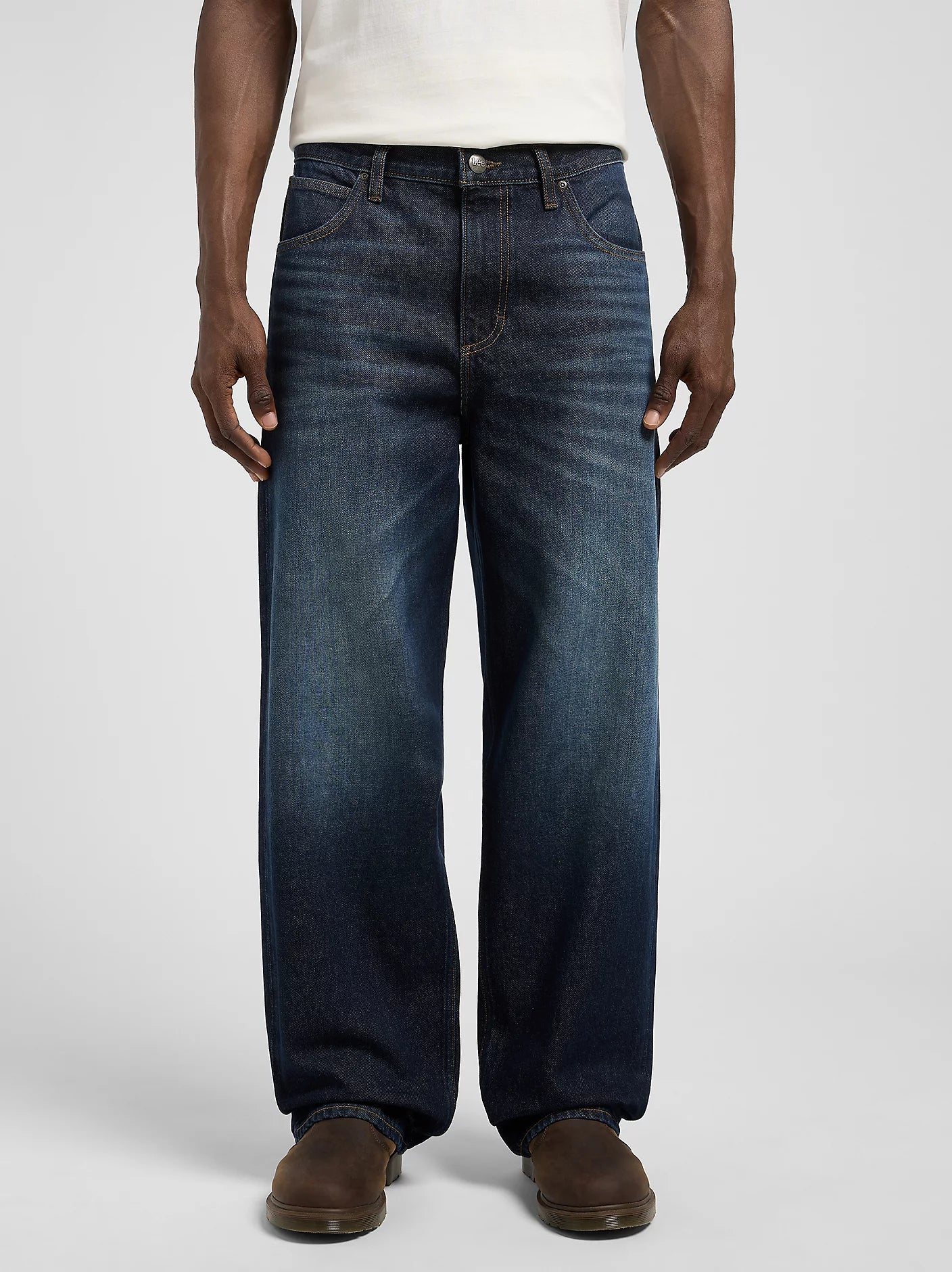 DENIM BAGGY STONE WASH STONE WASH BAFFATO SCURO