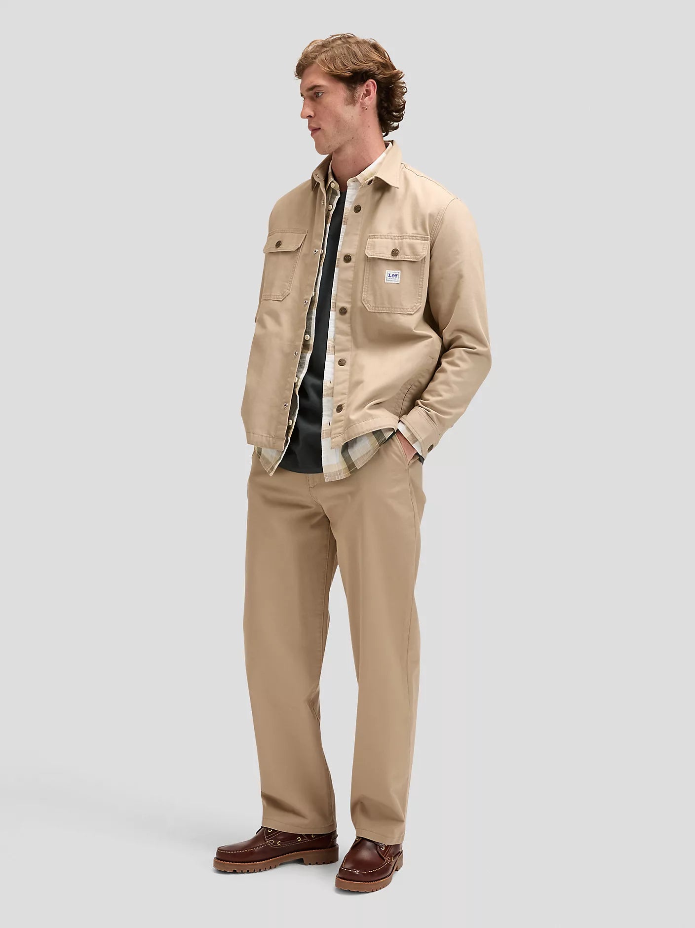 WORKWEAR CHINO LOOSE FIT IN COTONE PERFECT KHAKI