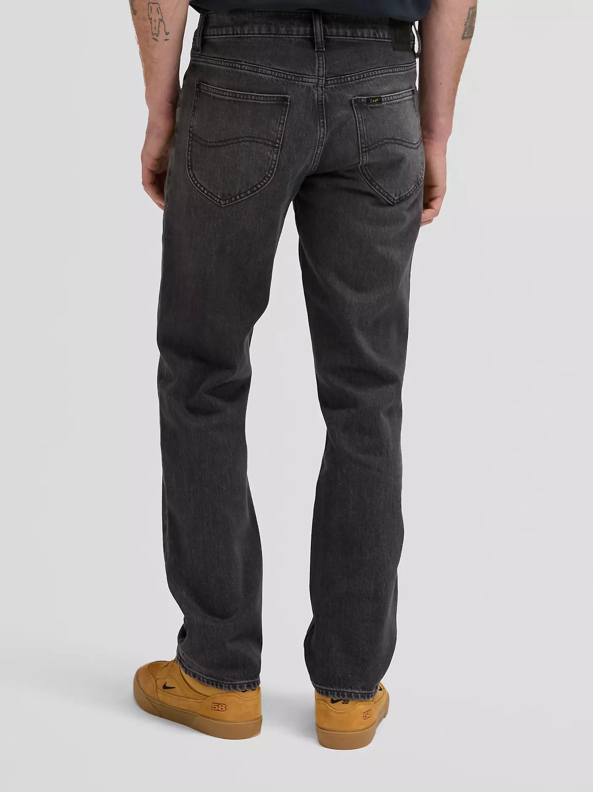 JEANS REGULAR STRAIGHT FIT IN COTONE NERO
