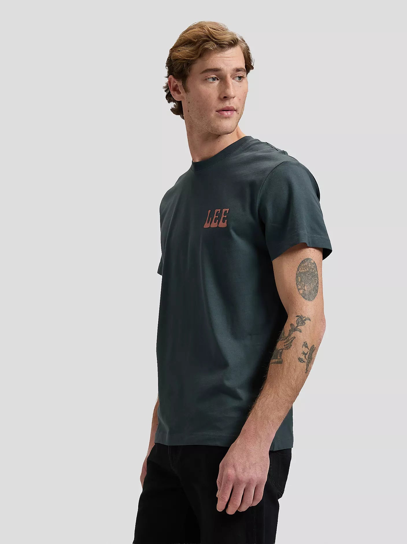 T-SHIRT VINYL IN COTONE WASHED BLACK