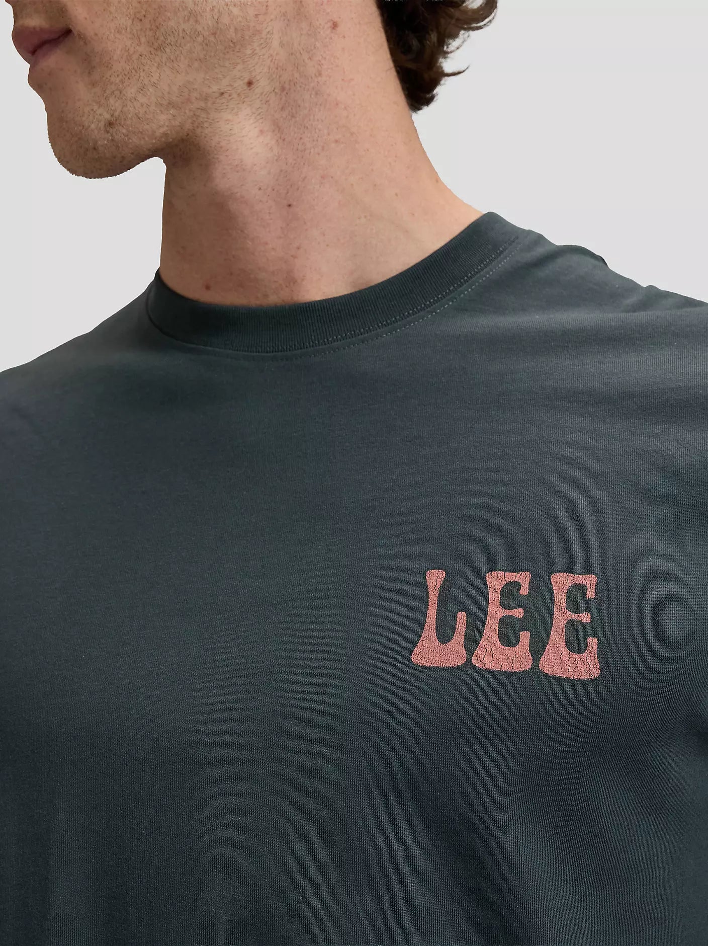 T-SHIRT VINYL IN COTONE WASHED BLACK