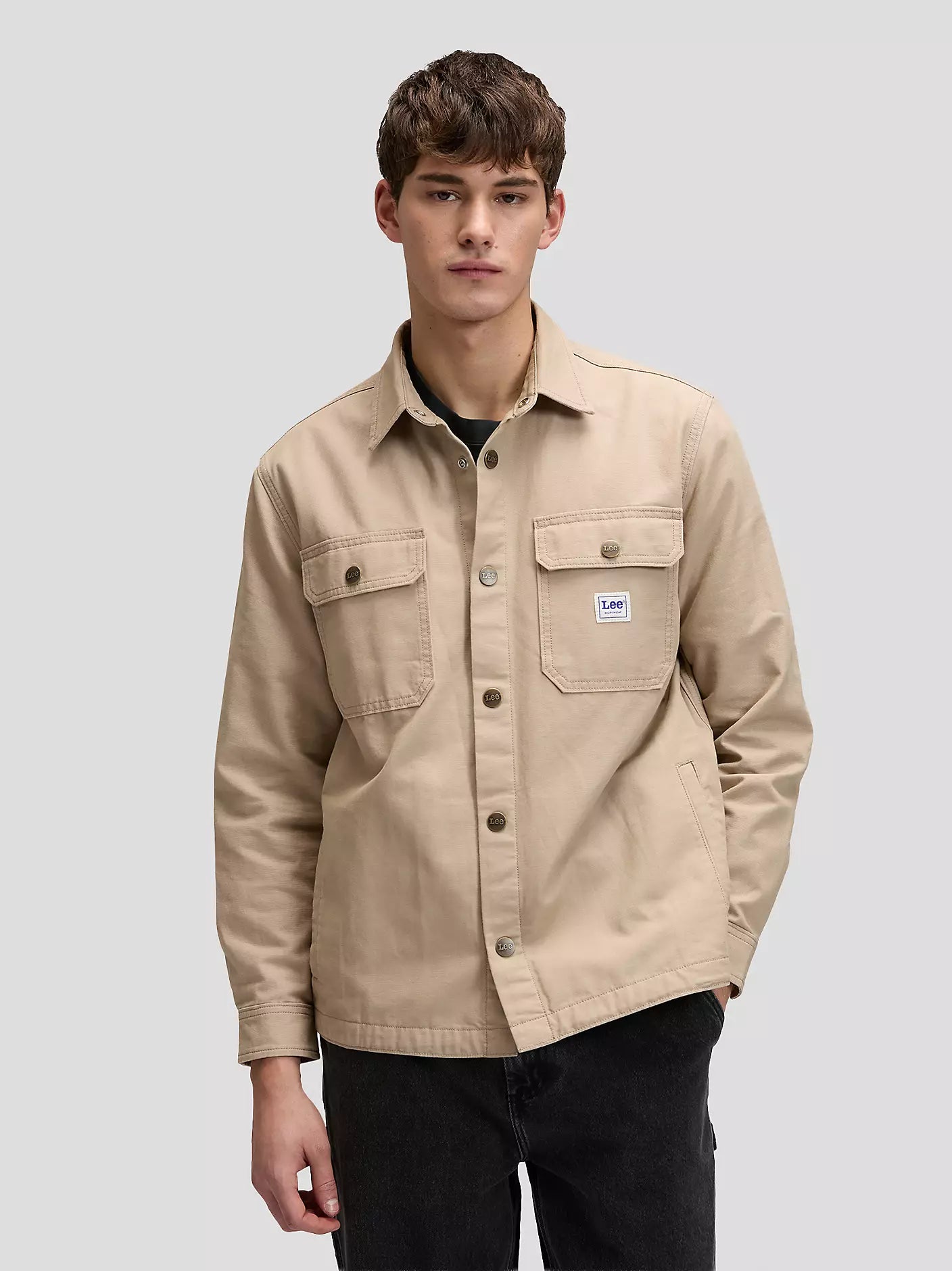 WORKWEAR OVERSHIRT IN COTONE PERFECT KHAKI