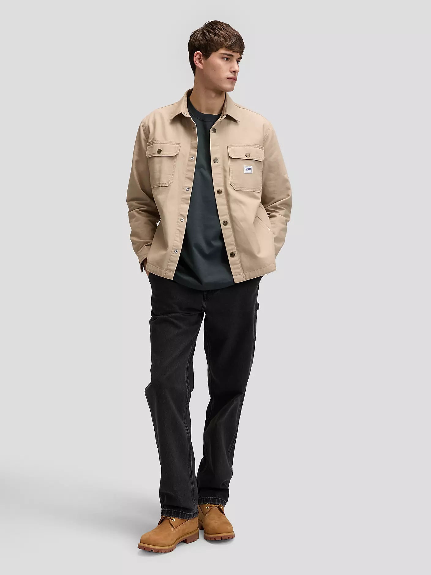 WORKWEAR OVERSHIRT IN COTONE PERFECT KHAKI