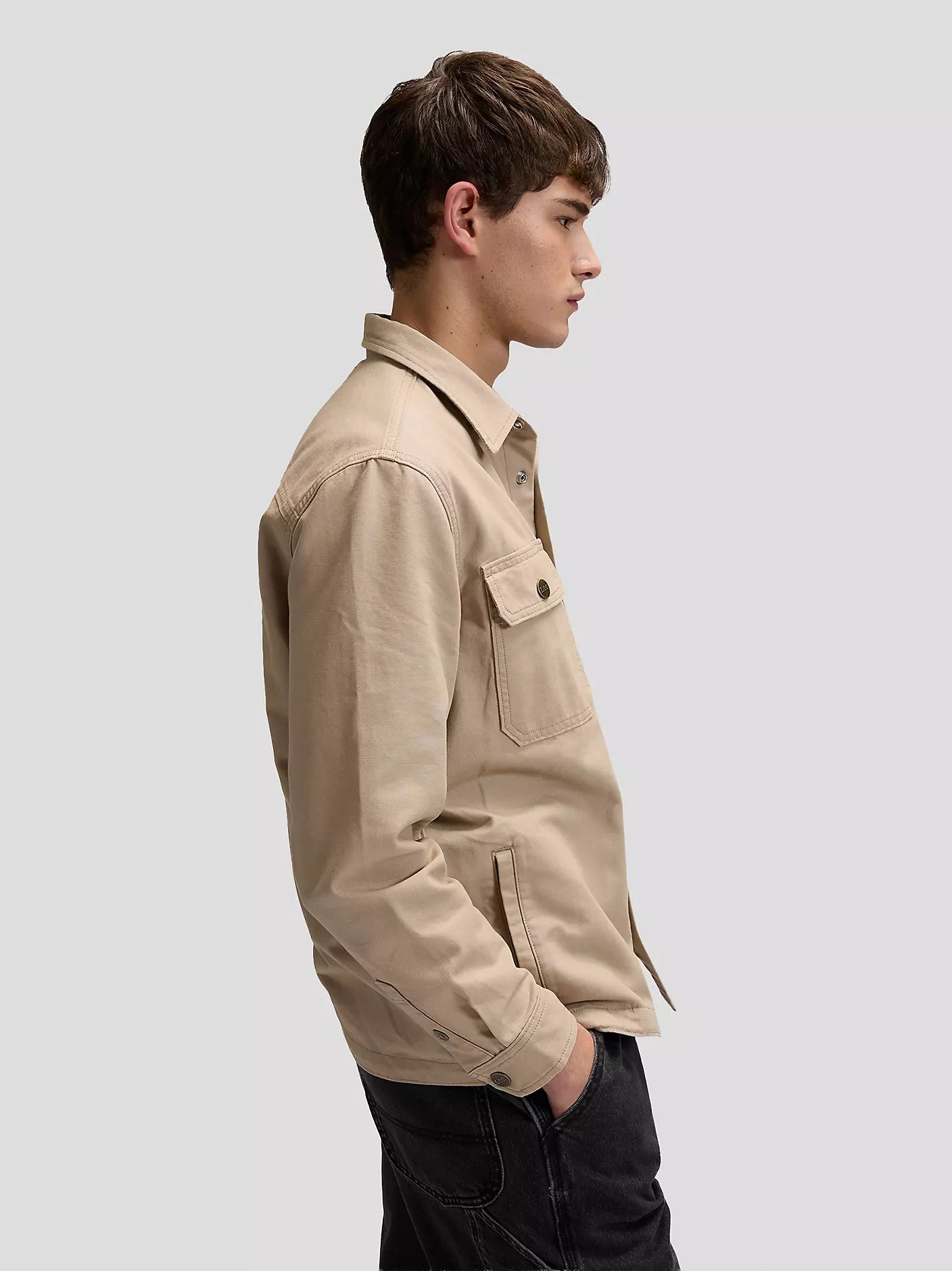 WORKWEAR OVERSHIRT IN COTONE PERFECT KHAKI