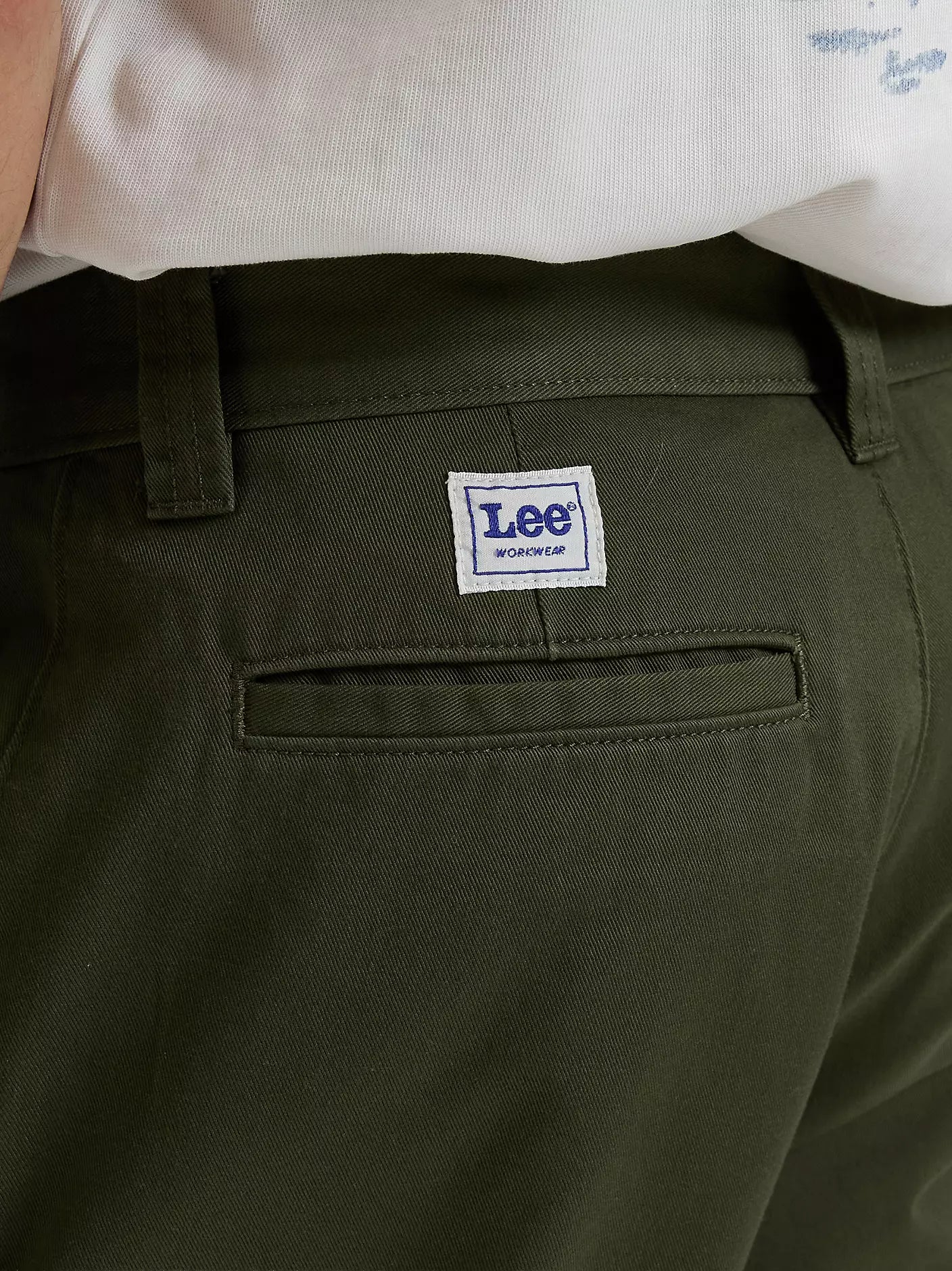 LOOSE WORKWEAR CHINO IN COTONE OAK MOSS