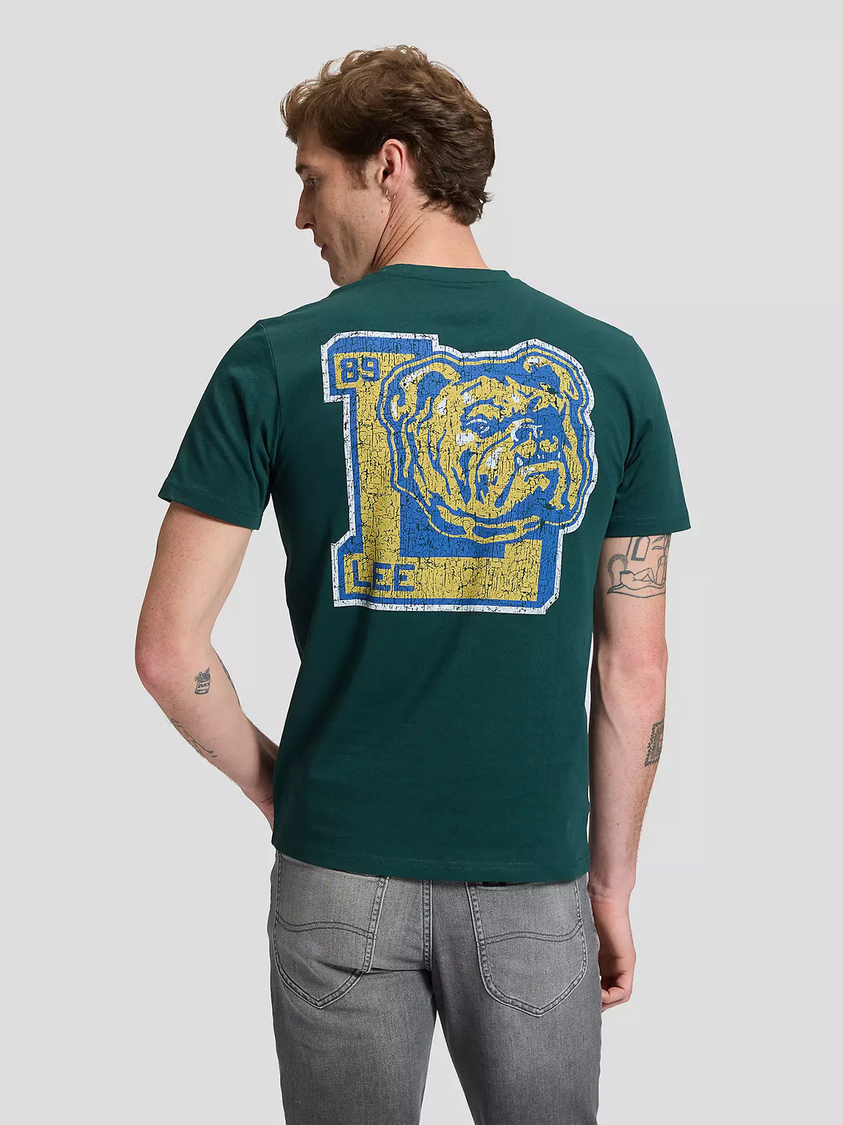 T-SHIRT REGULAR FIT IN COTONE VERDE BOSCO