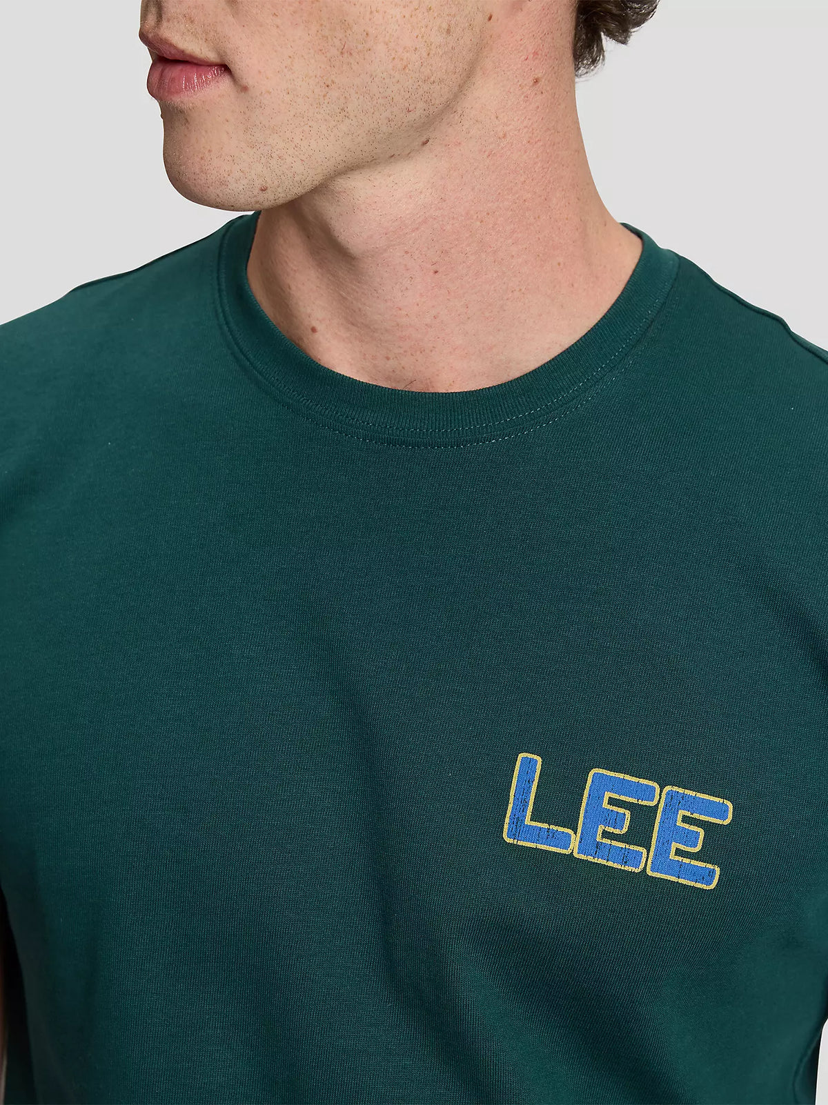 T-SHIRT REGULAR FIT IN COTONE VERDE BOSCO