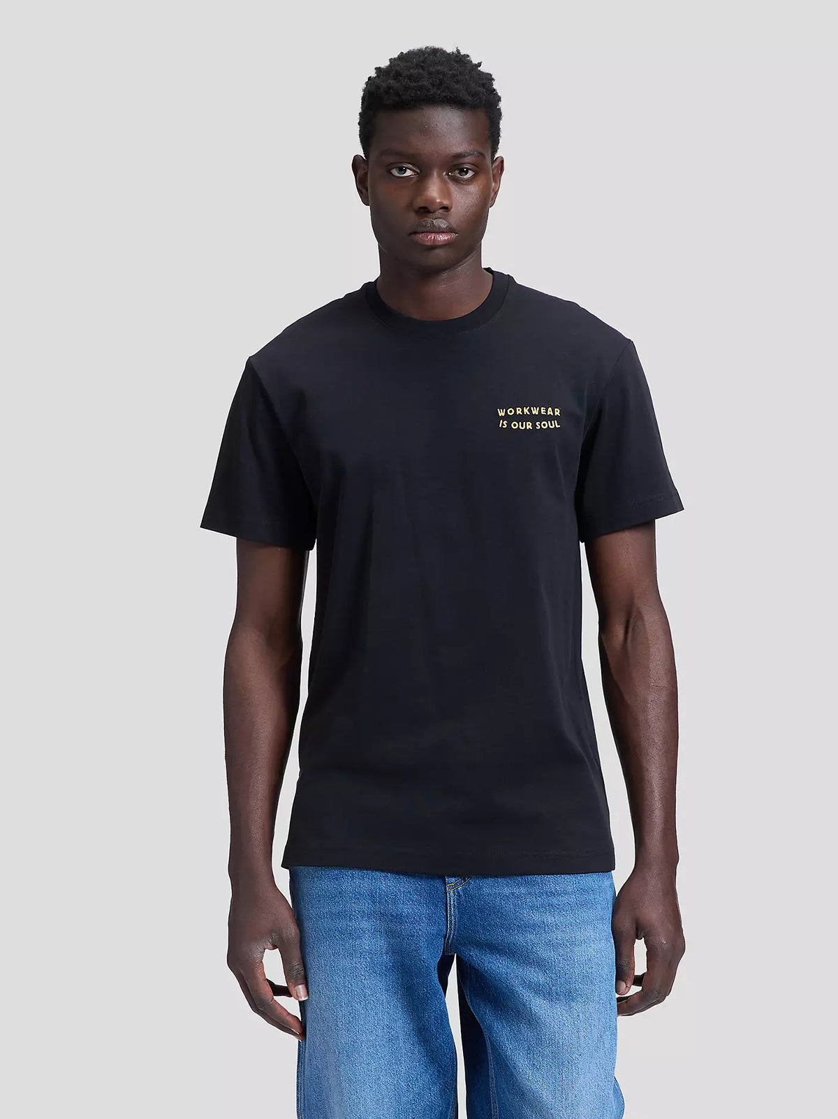 T-SHIRT CON GRAFICA IN COTONE NERO