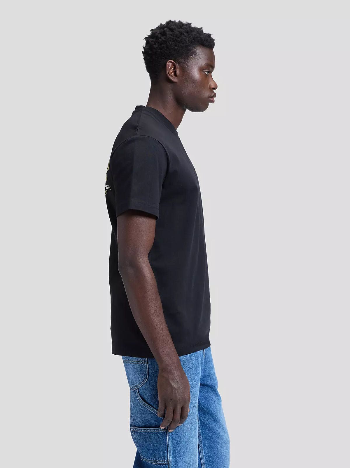 T-SHIRT CON GRAFICA IN COTONE NERO
