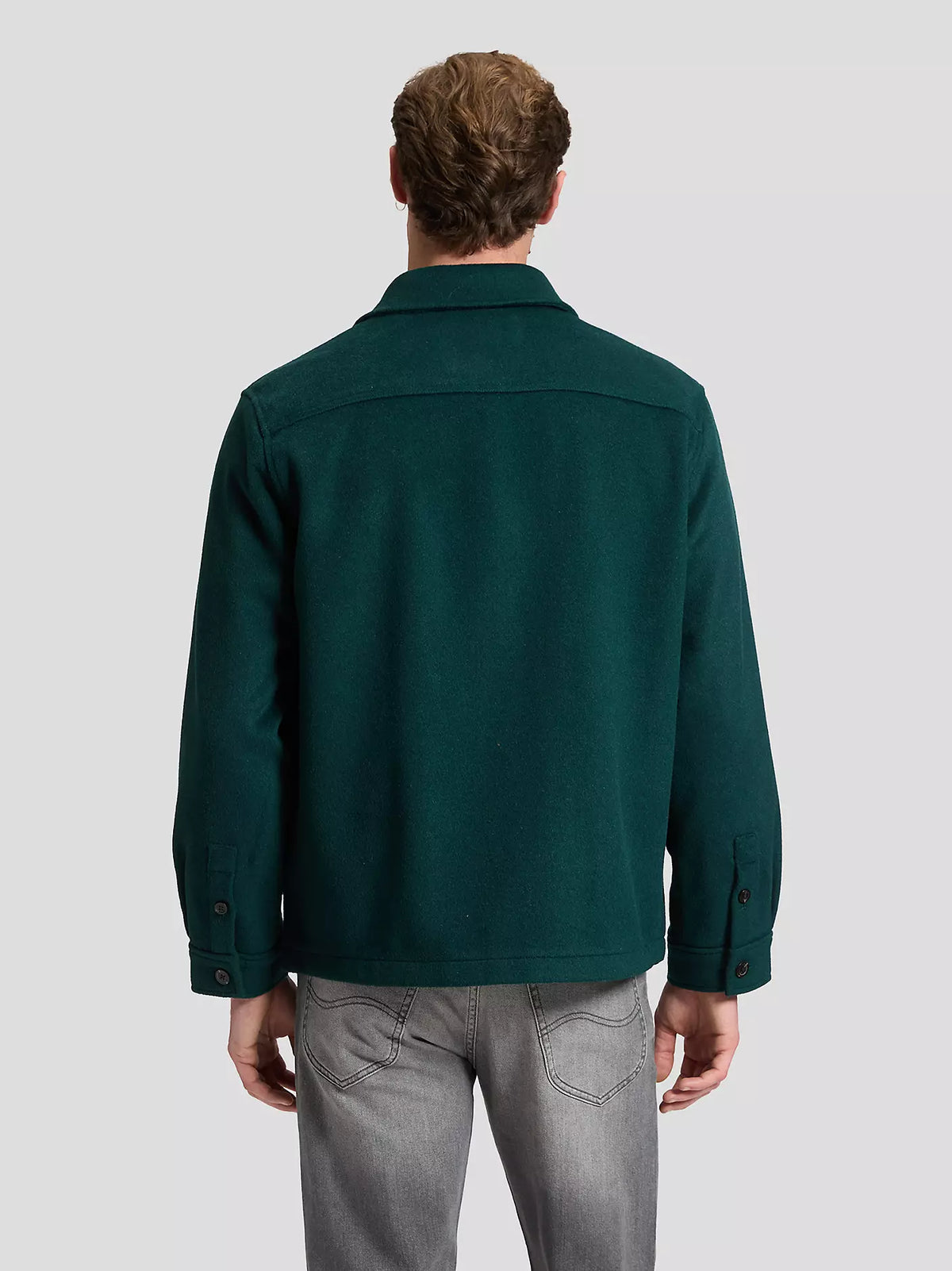 CAMICIA IN LANA VERDE BOSCO