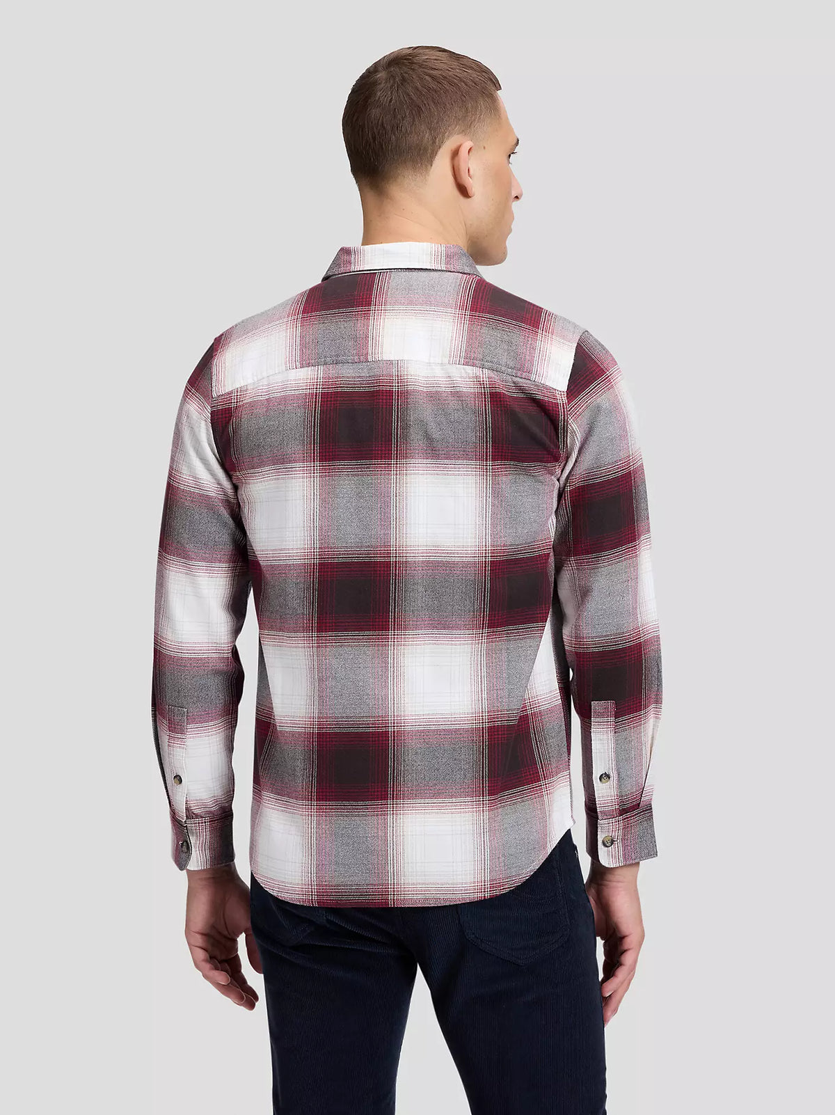 CAMICIA A QUADRI IN COTONE BIANCO E ROSSO