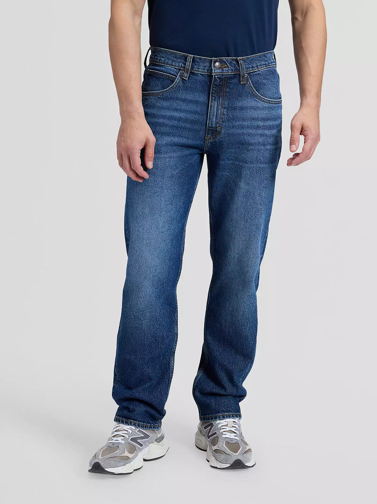 JEANS REGULAR STRAIGHT FIT IN COTONE BLU