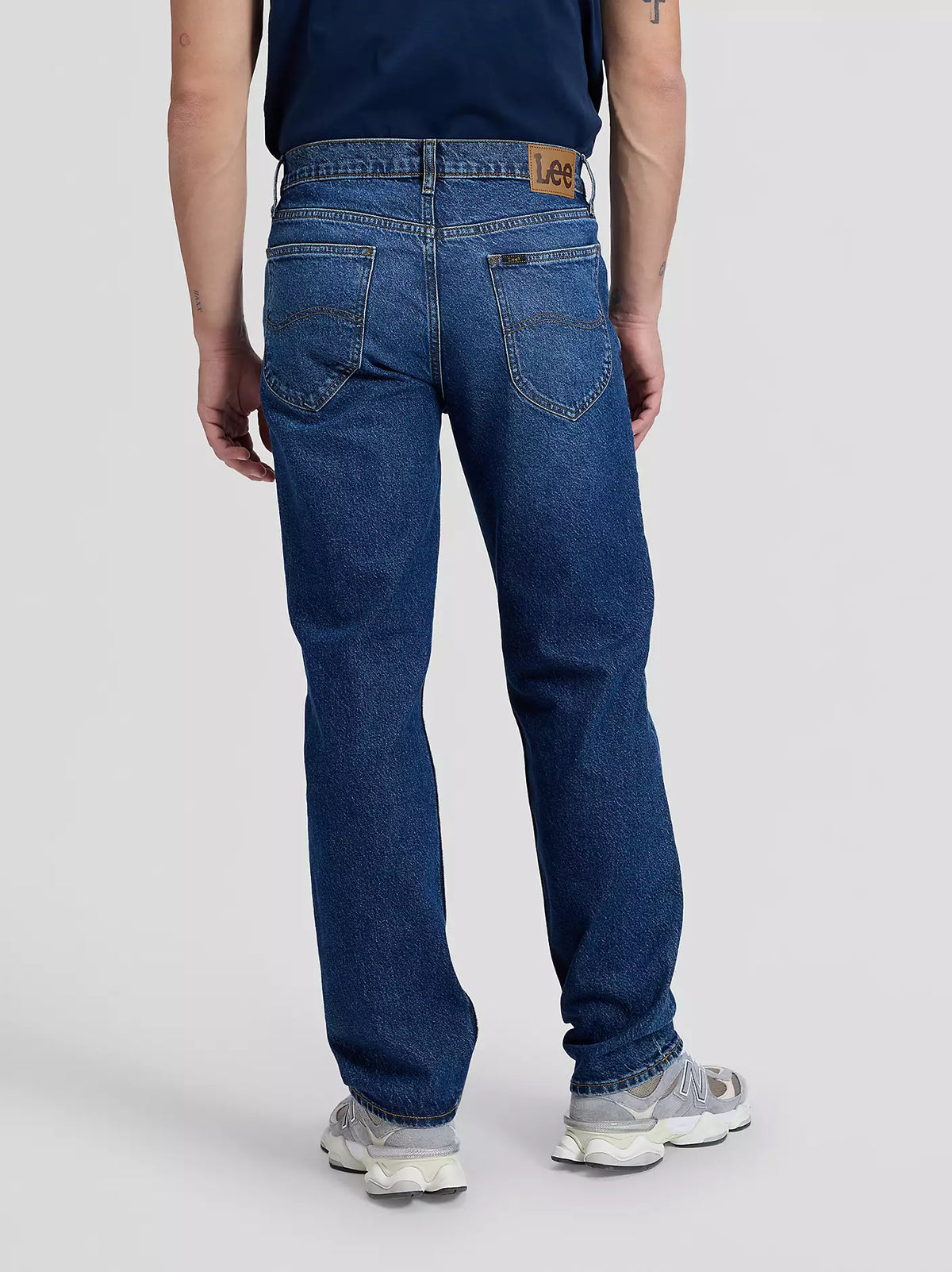 JEANS REGULAR STRAIGHT FIT IN COTONE BLU