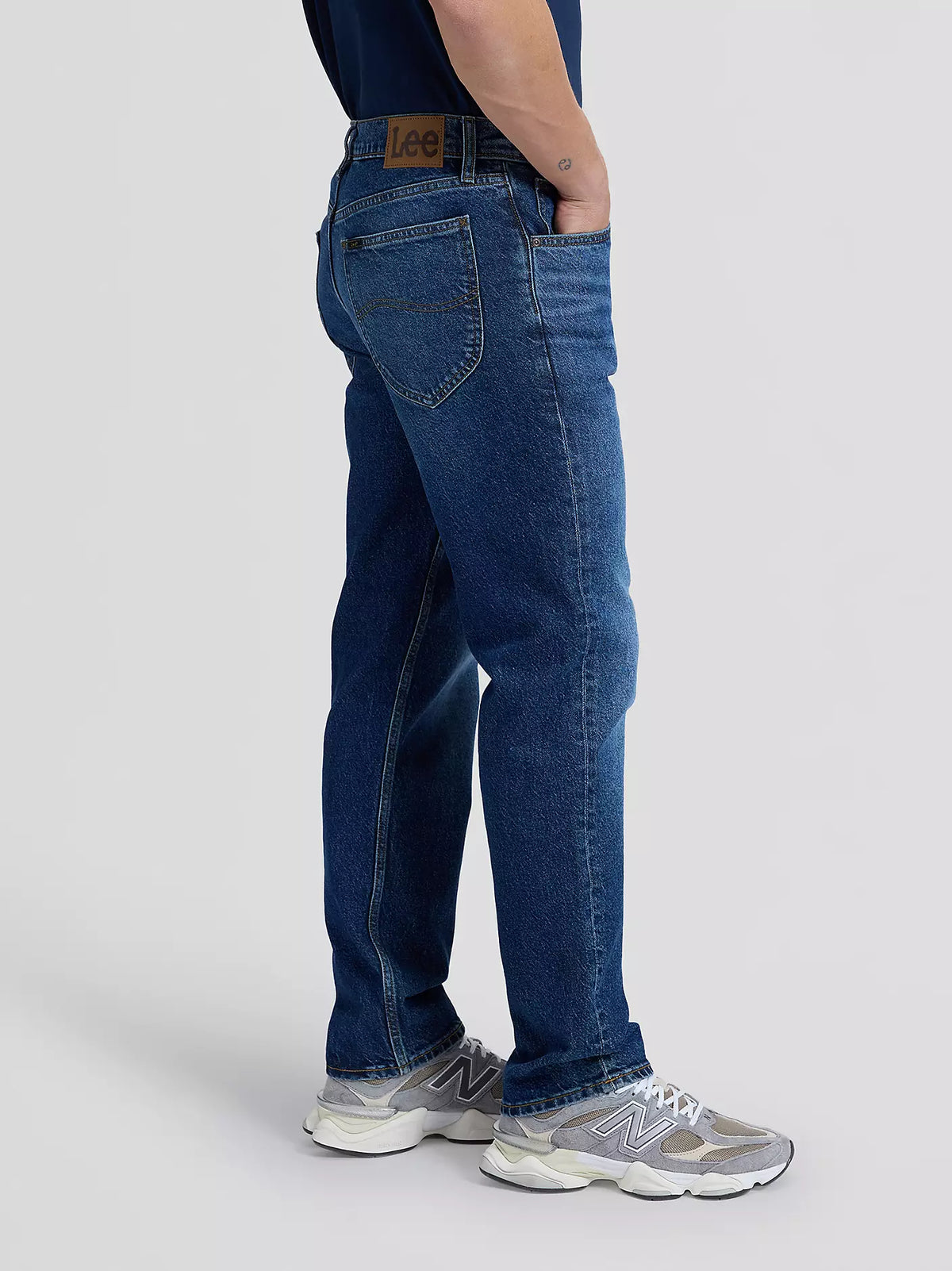 JEANS REGULAR STRAIGHT FIT IN COTONE BLU