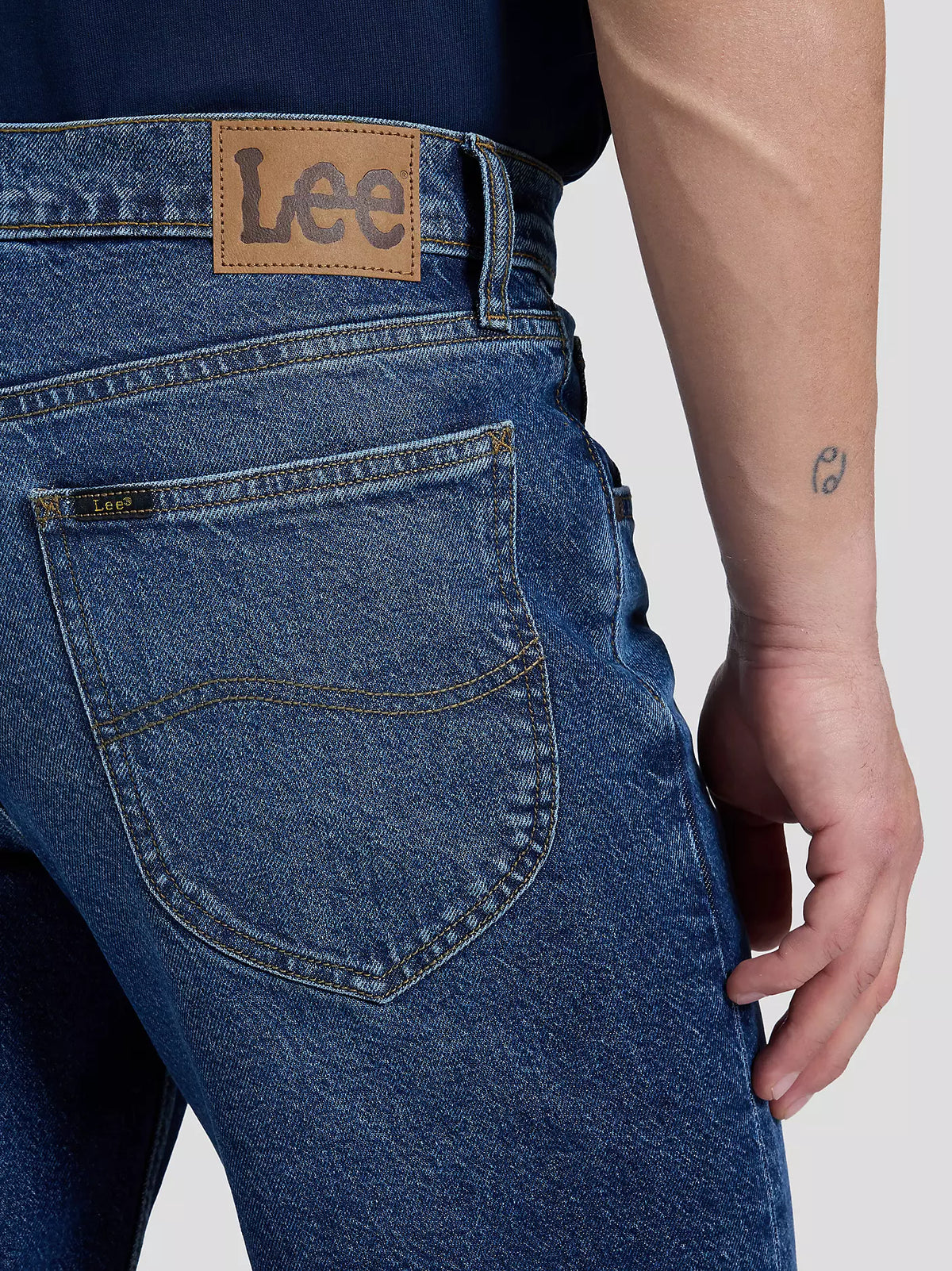 JEANS REGULAR STRAIGHT FIT IN COTONE BLU