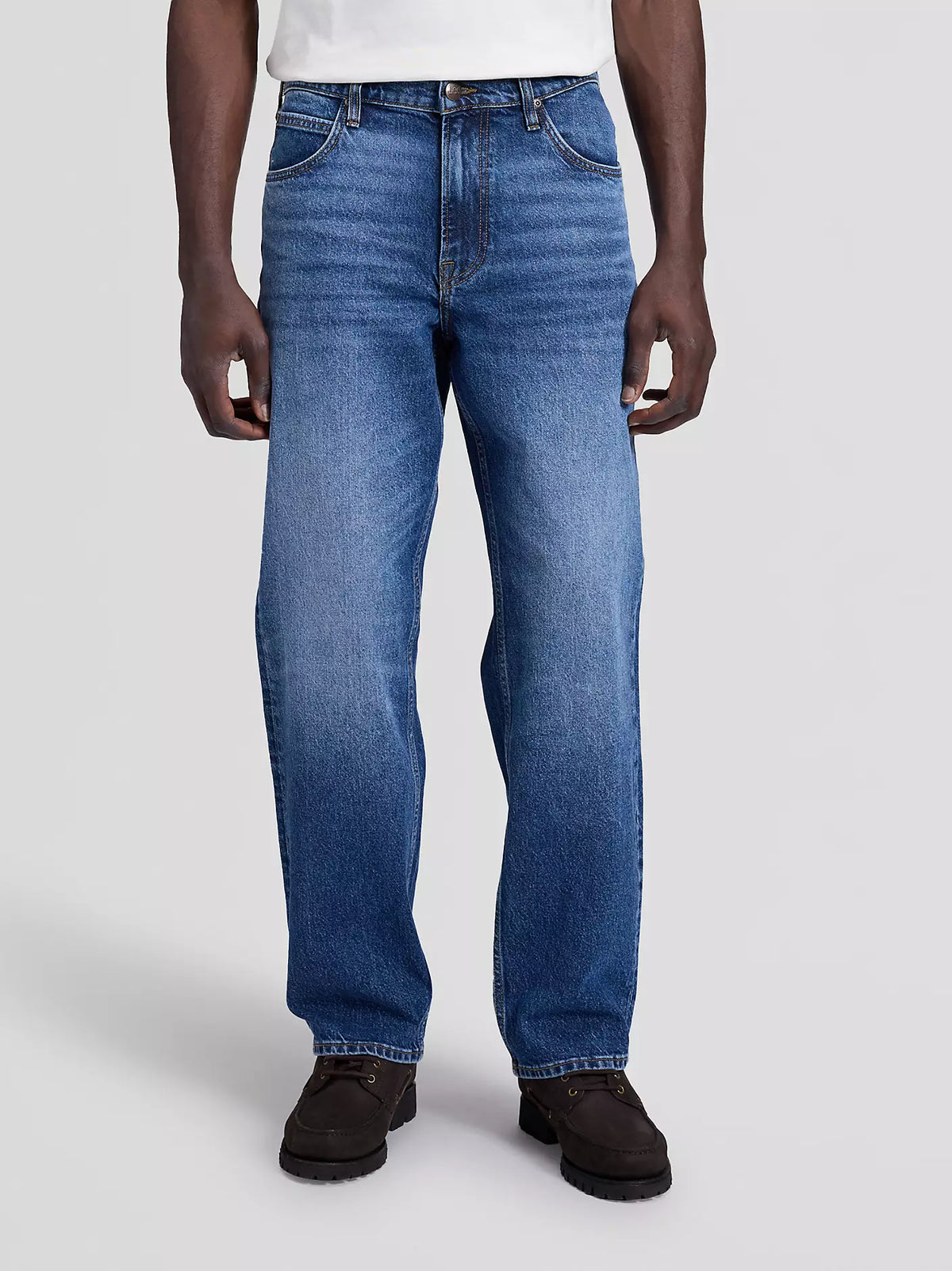 JEANS LOOSE STRAIGHT FIT IN COTONE BLU