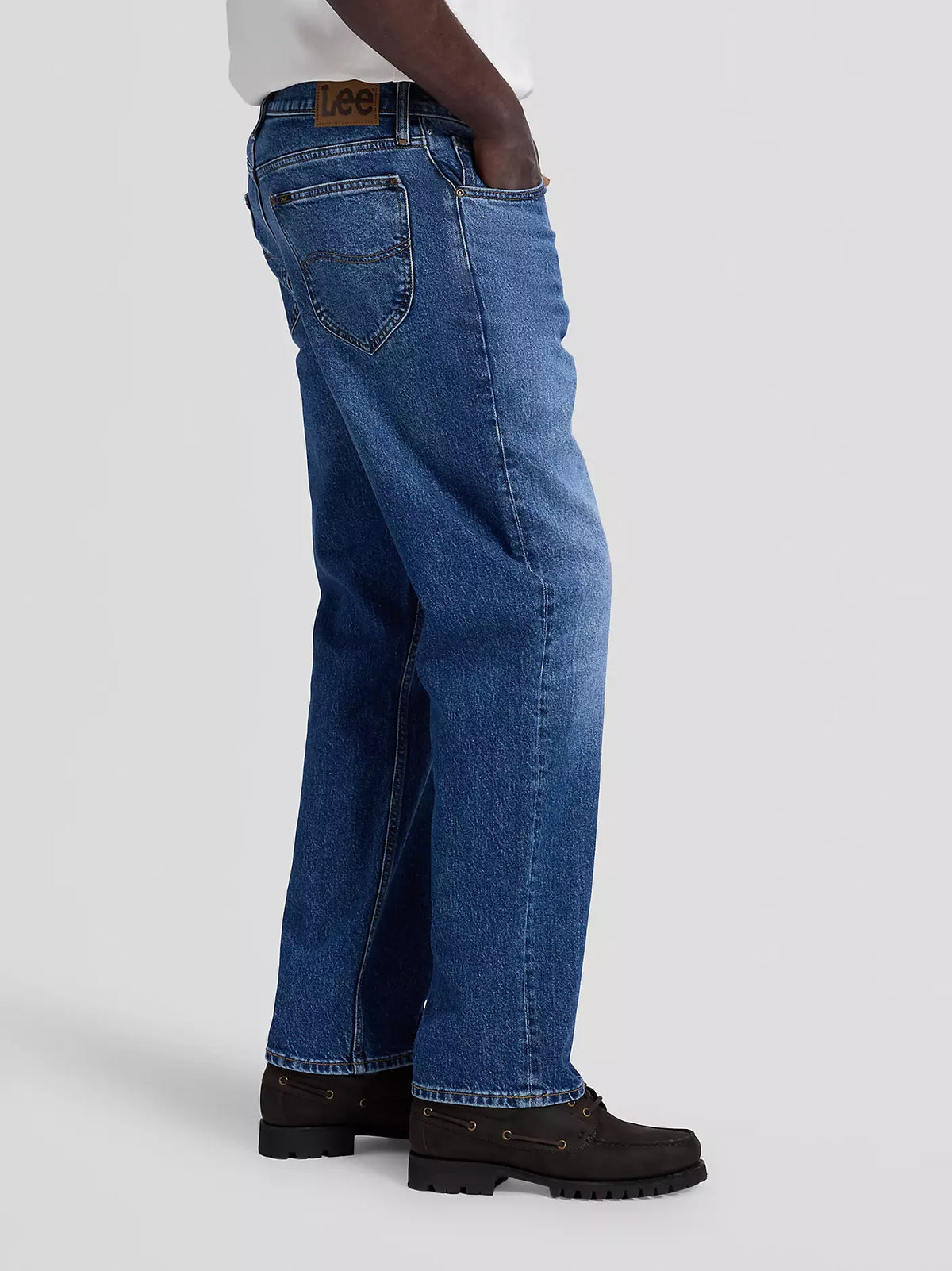 JEANS LOOSE STRAIGHT FIT IN COTONE BLU