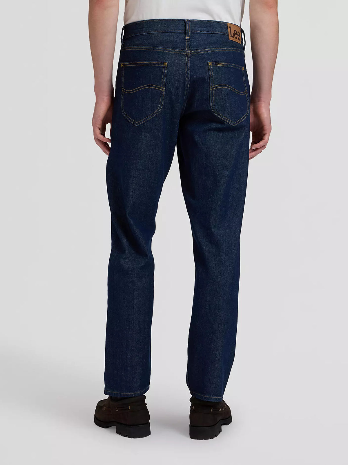 JEANS RELAXED TAPERED FIT IN COTONE BLU SCURO