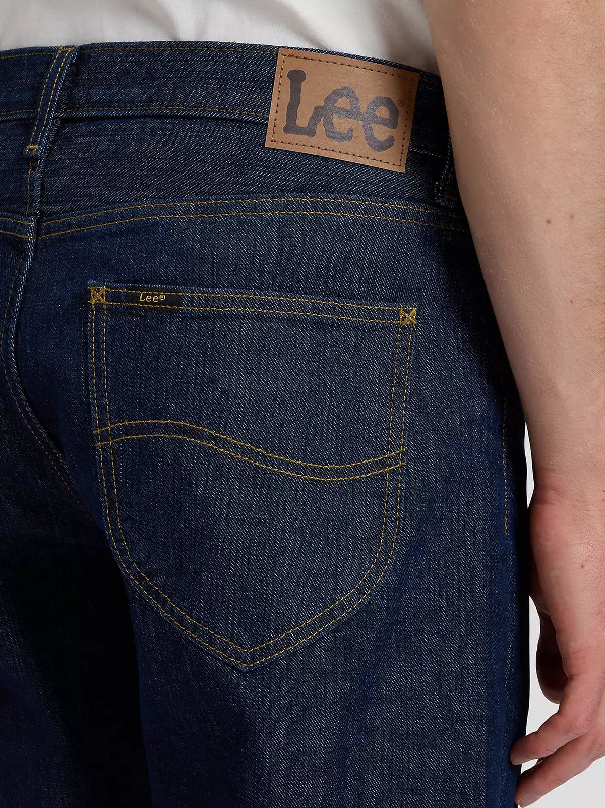 JEANS RELAXED TAPERED FIT IN COTONE BLU SCURO