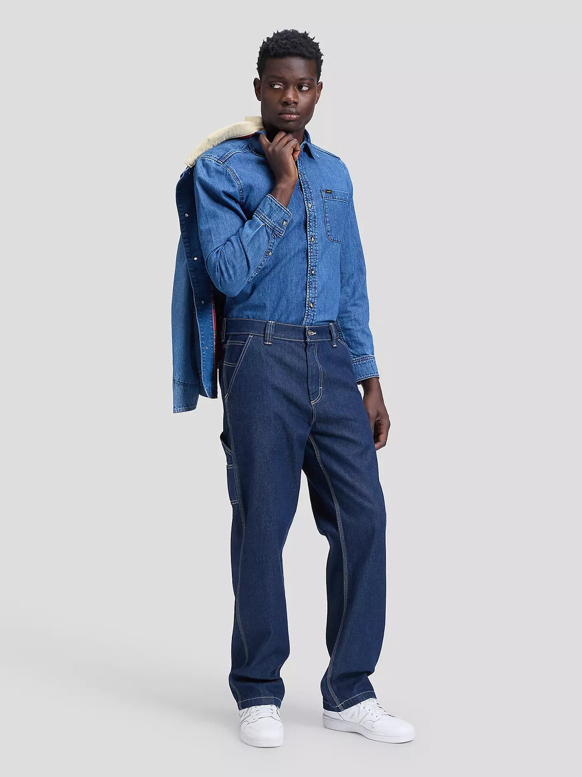 JEANS WORKWEAR CARPENTER IN COTONE BLU