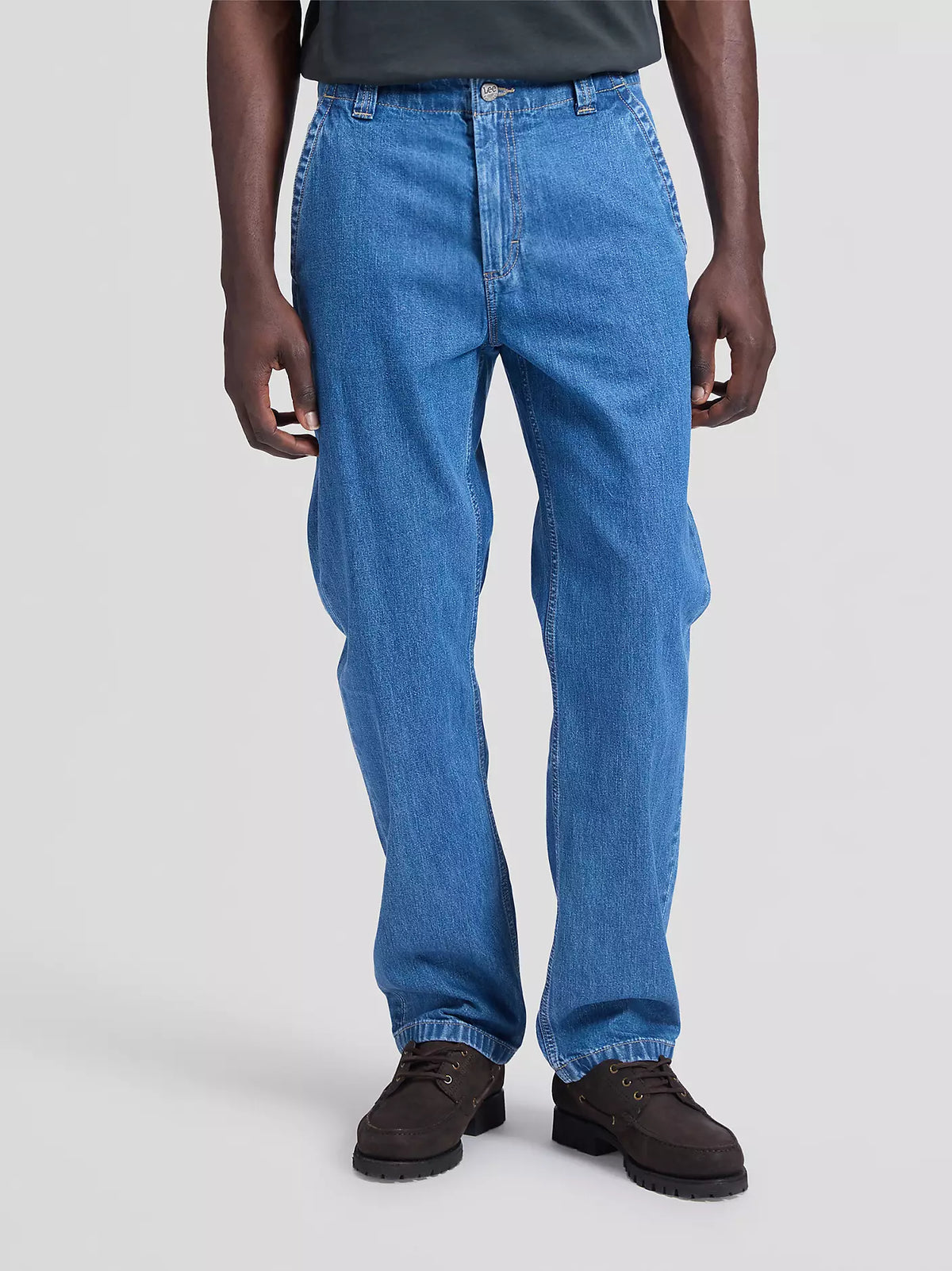 JEANS LOOSE CHINO FIT IN COTONE BLU