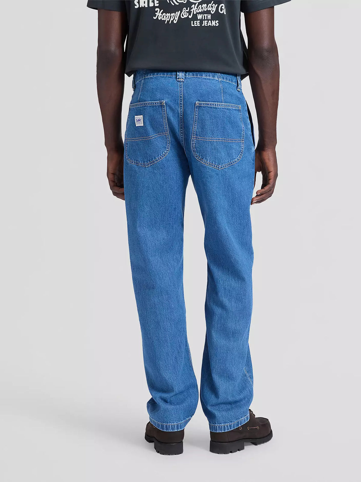 JEANS LOOSE CHINO FIT IN COTONE BLU