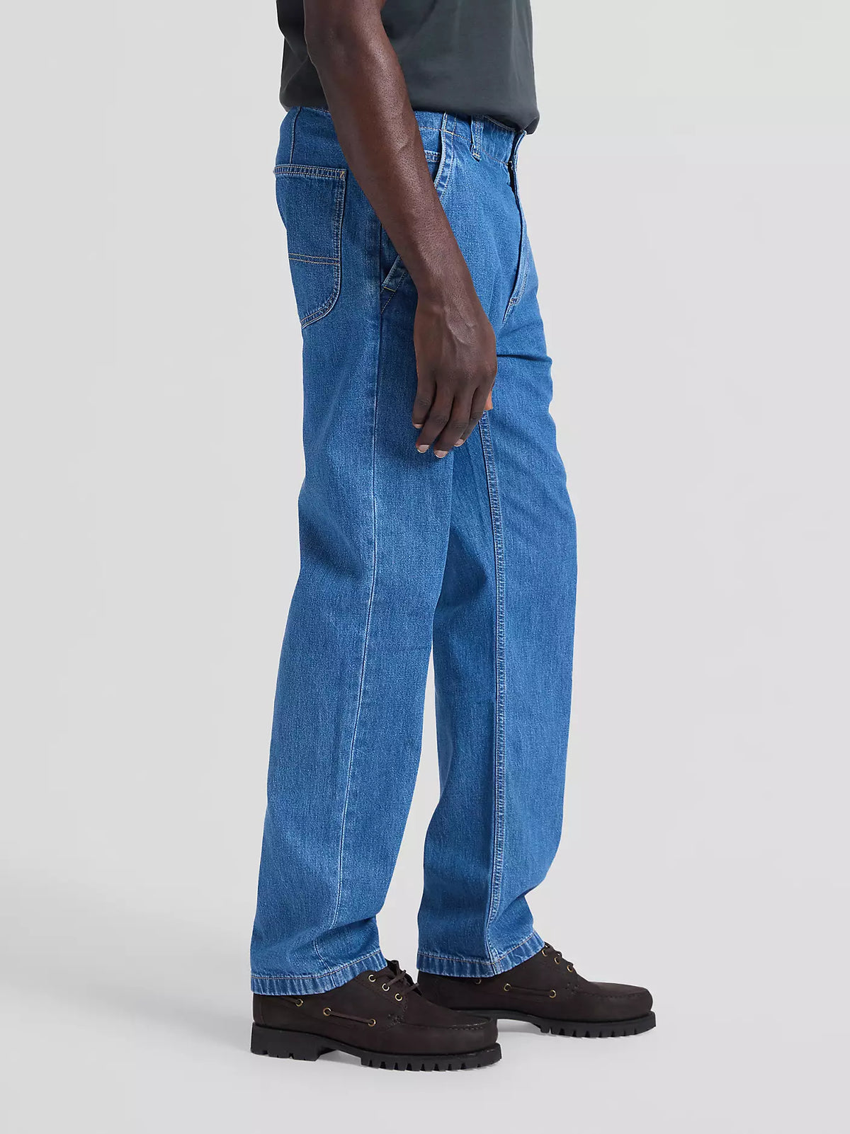 JEANS LOOSE CHINO FIT IN COTONE BLU