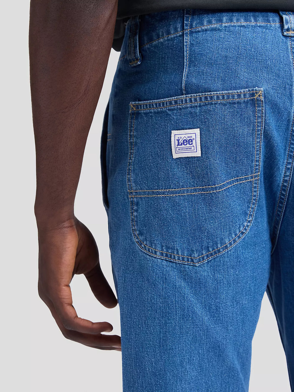 JEANS LOOSE CHINO FIT IN COTONE BLU