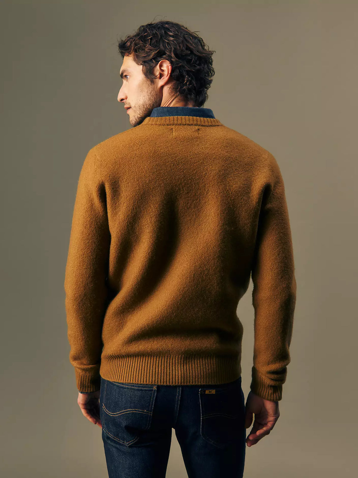 MAGLIONE IN PURA LANA GOLDEN TABACCO