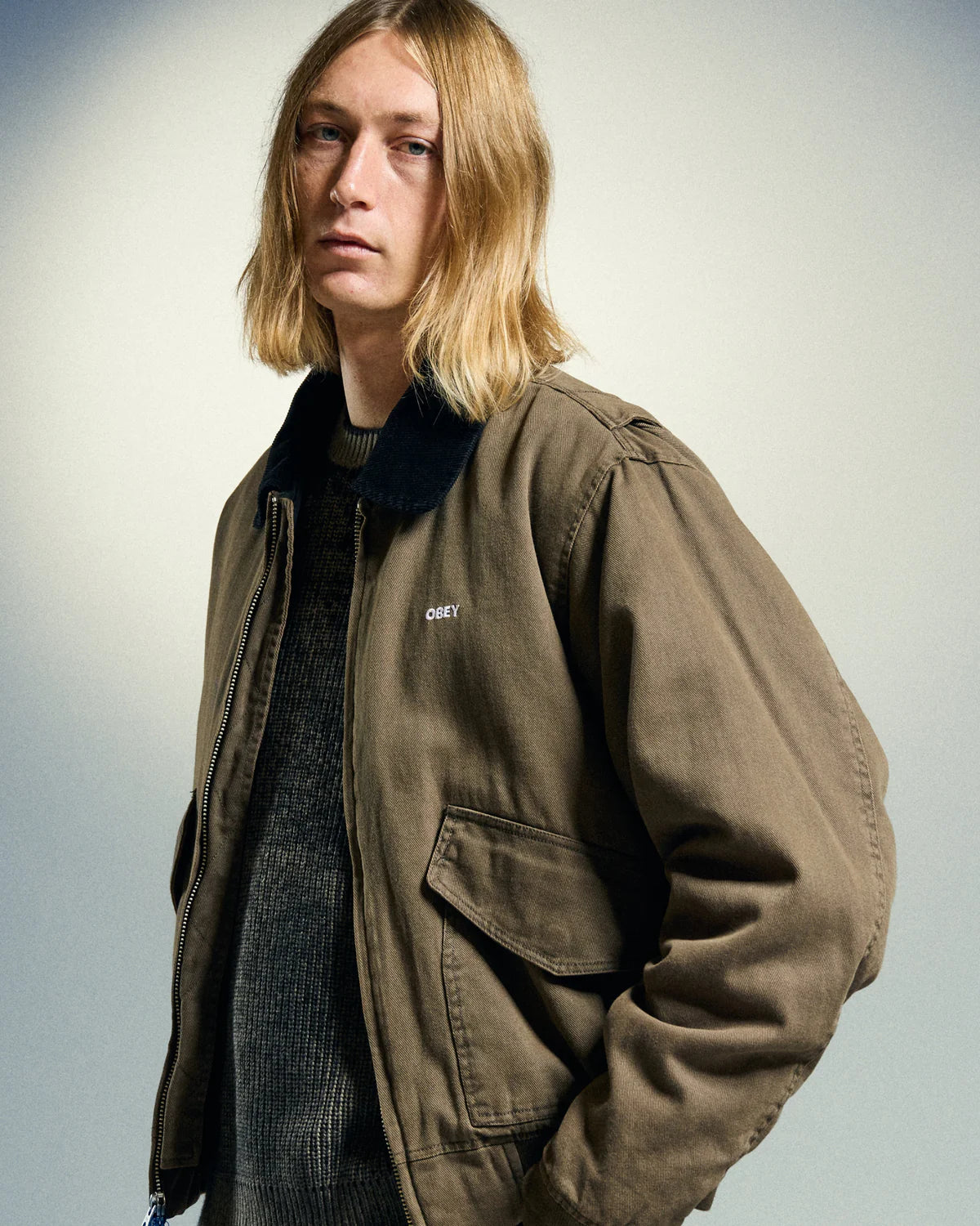 OBEY - FADE WASH CWU JACKET