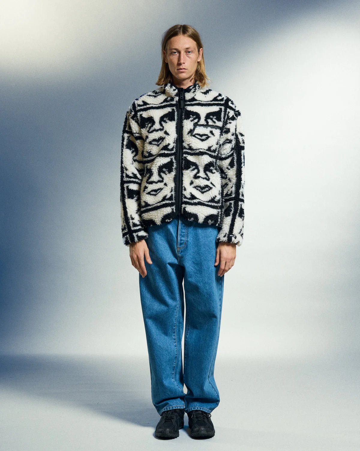 OBEY - REPEATED ICON SHERPA JACKET