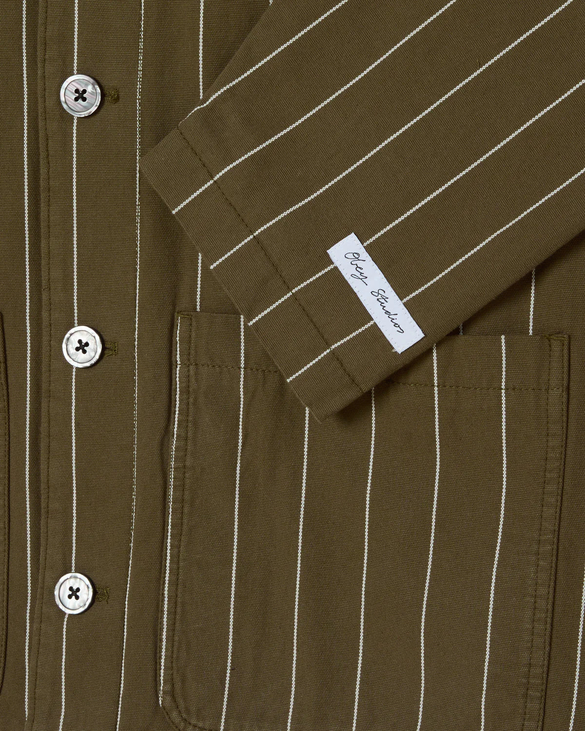 GIACCA A STRISCE IN COTONE MARRONE