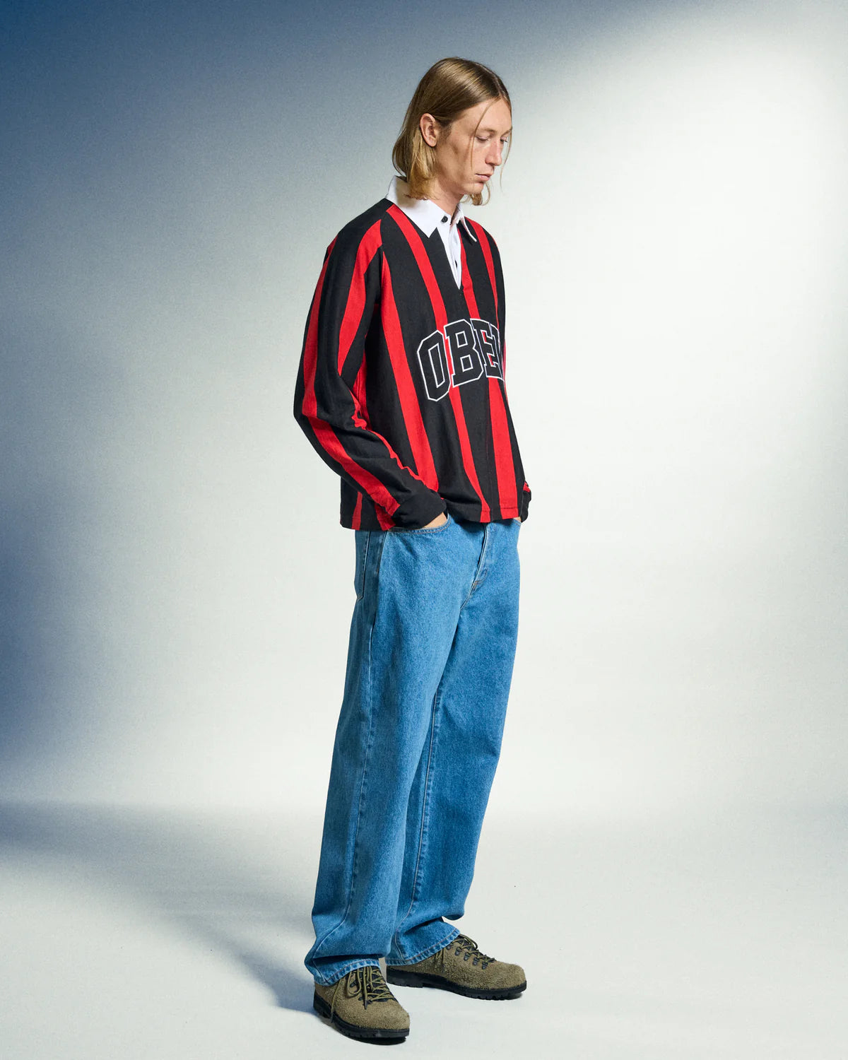 OBEY - LANDON STRIPE POLO LS