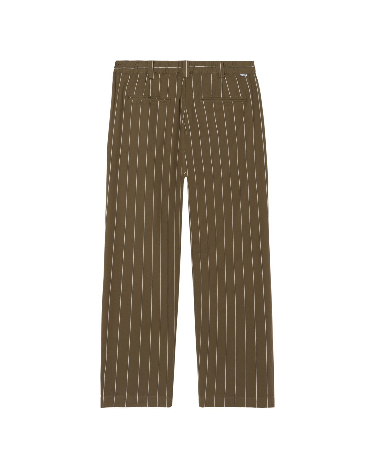 PANTALONE A STRISCE IN COTONE MARRONE