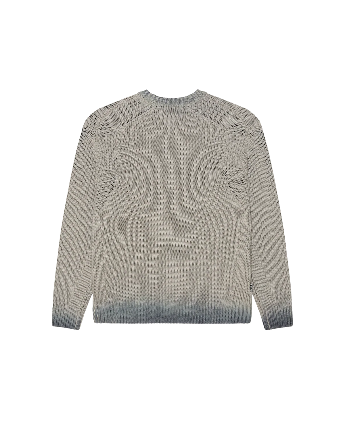 MAGLIONE A COSTE IN COTONE GRIGIO FADED WASH
