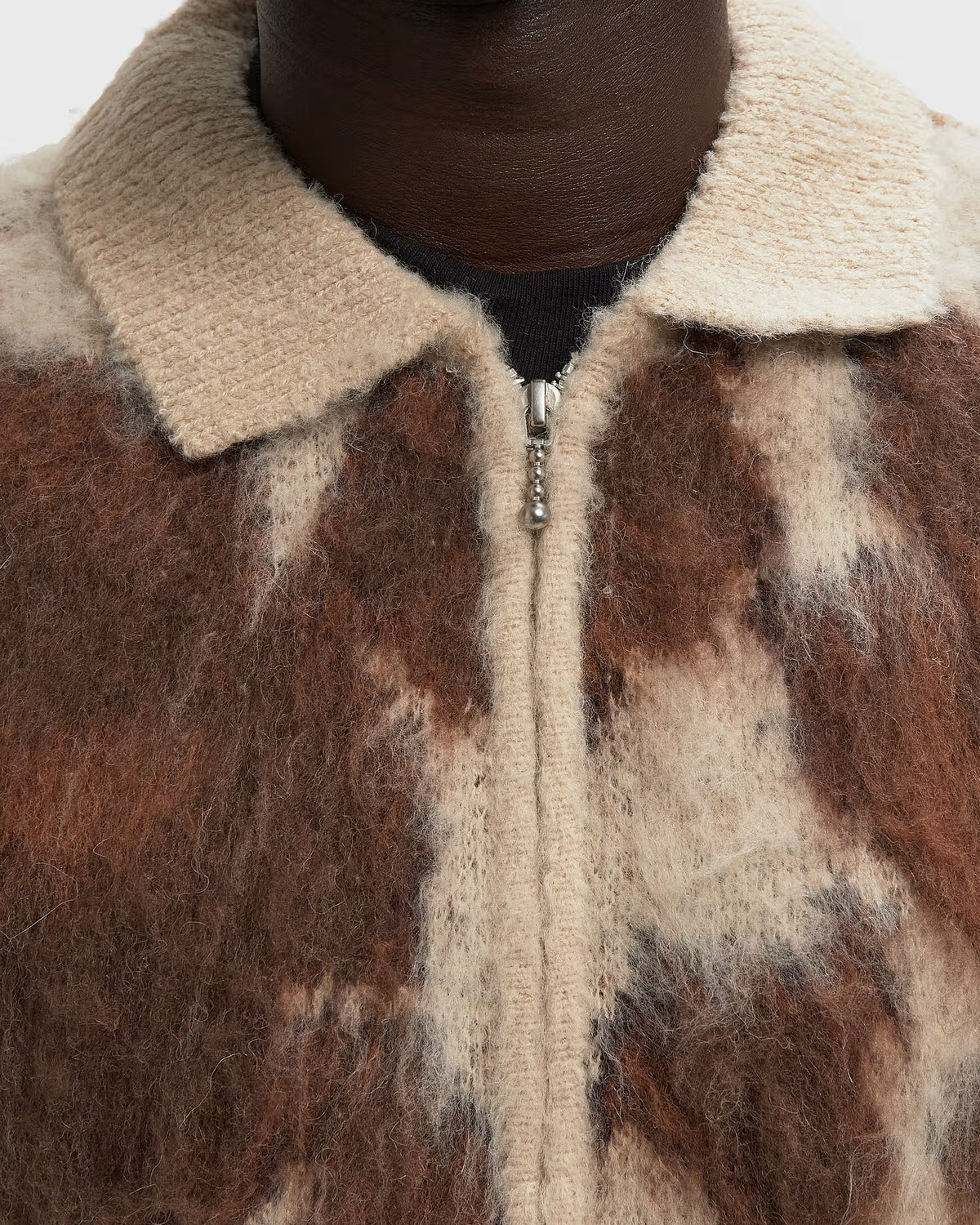 MAGLIONE CON ZIP COW PATTERN