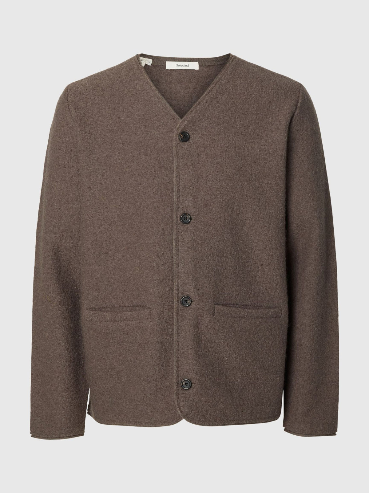 CARDIGAN IN LANA GRIGIO