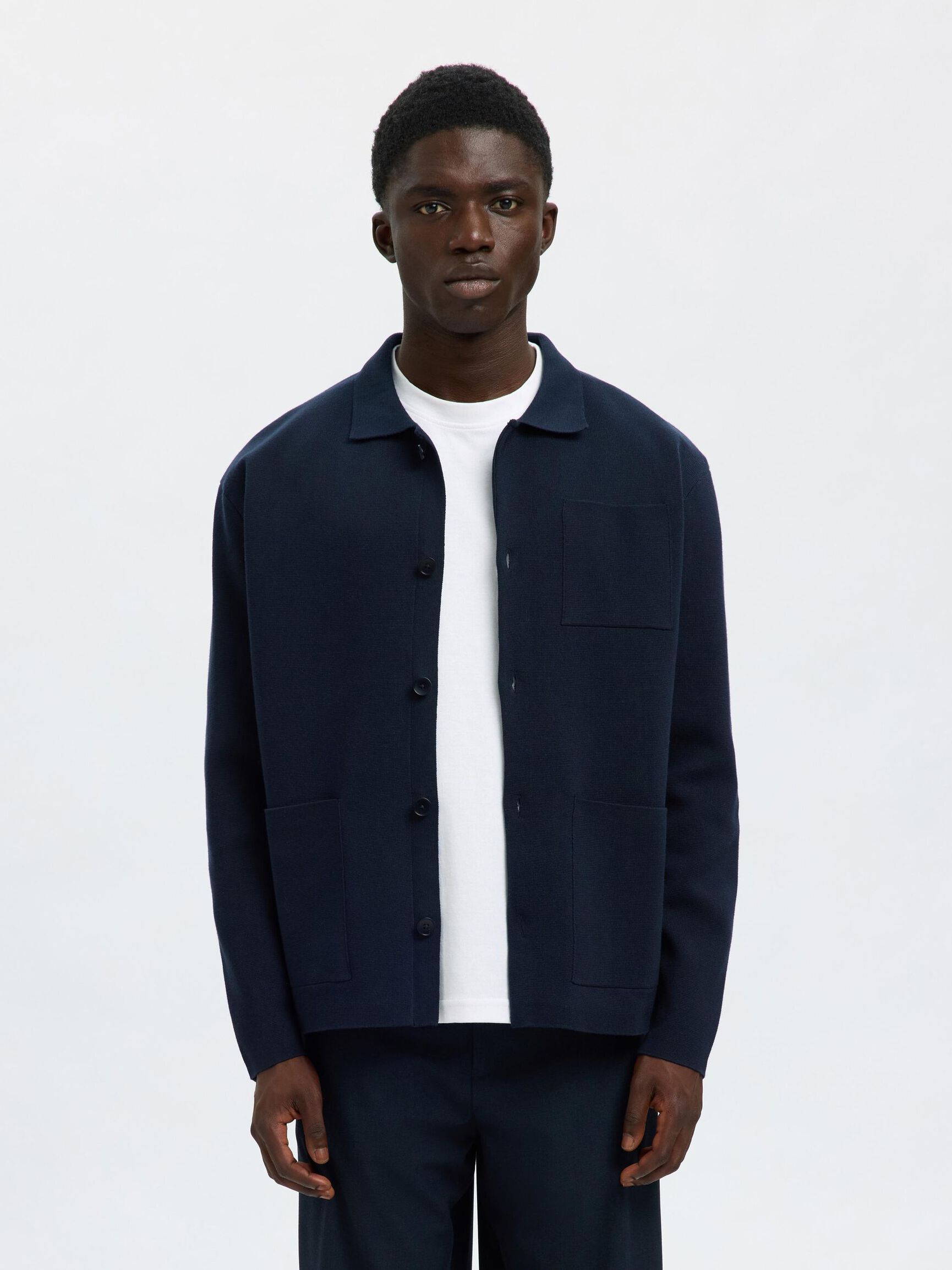 CARDIGAN POLO REGULAR FIT DARK NAVY