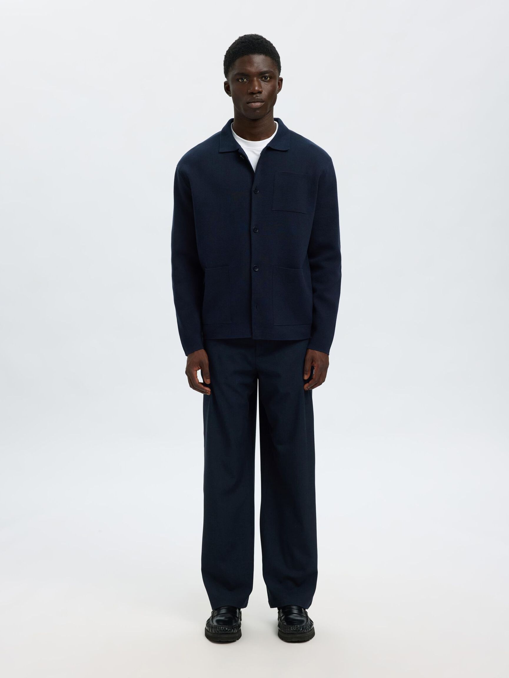 CARDIGAN POLO REGULAR FIT DARK NAVY