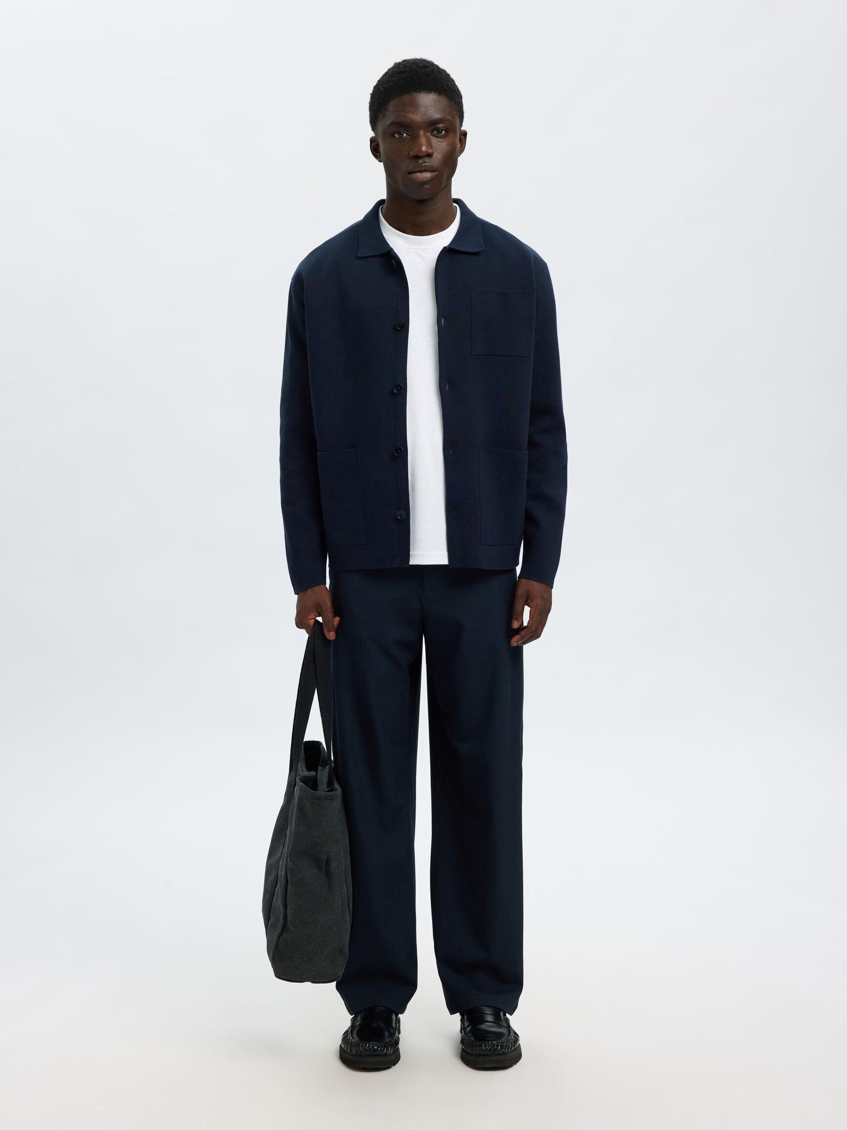 CARDIGAN POLO REGULAR FIT DARK NAVY