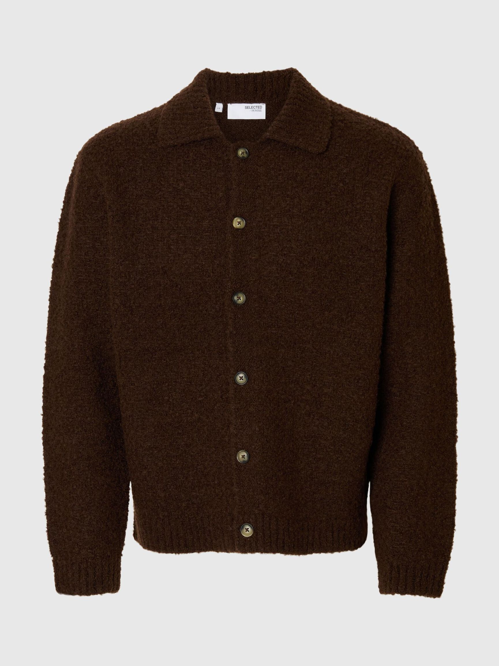 RELAXED CARDIGAN  POLO BOUCLE