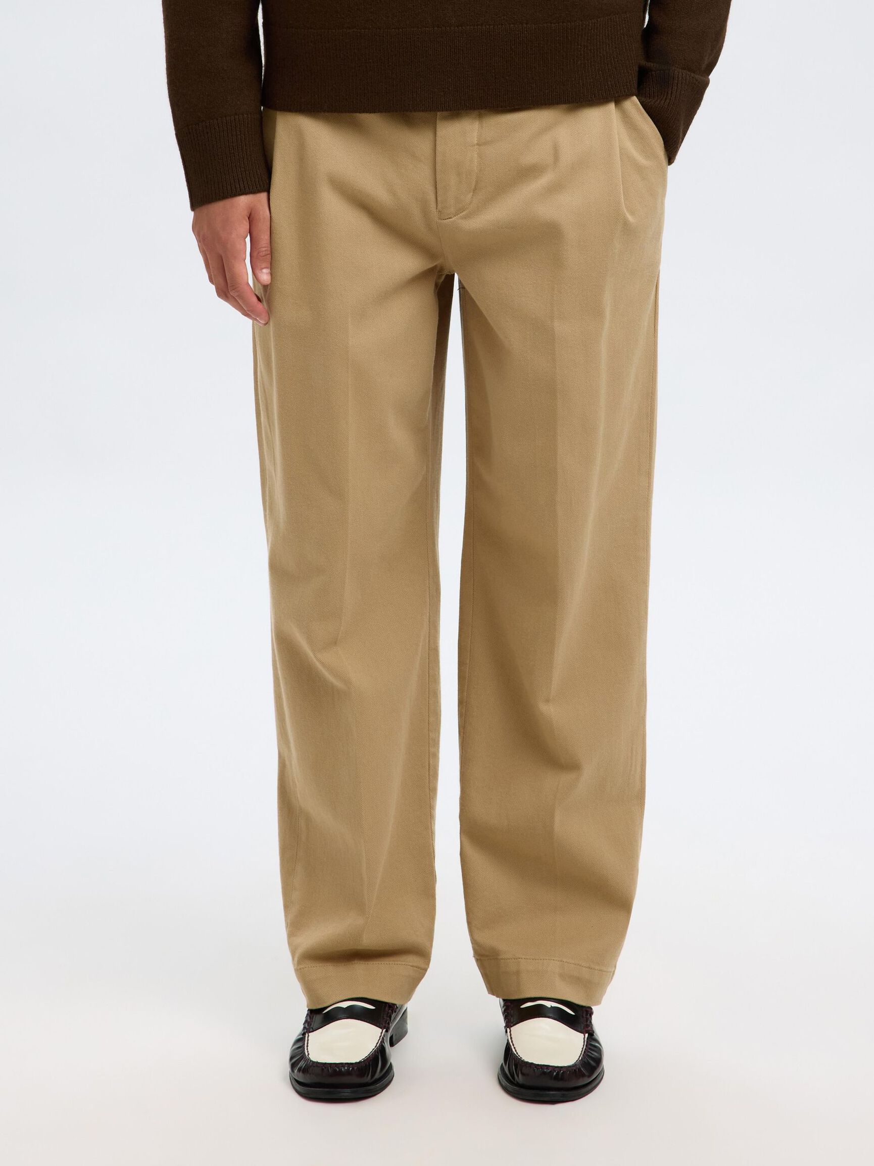 CHINO LOOSE FIT IN TWILL DI COTONE
