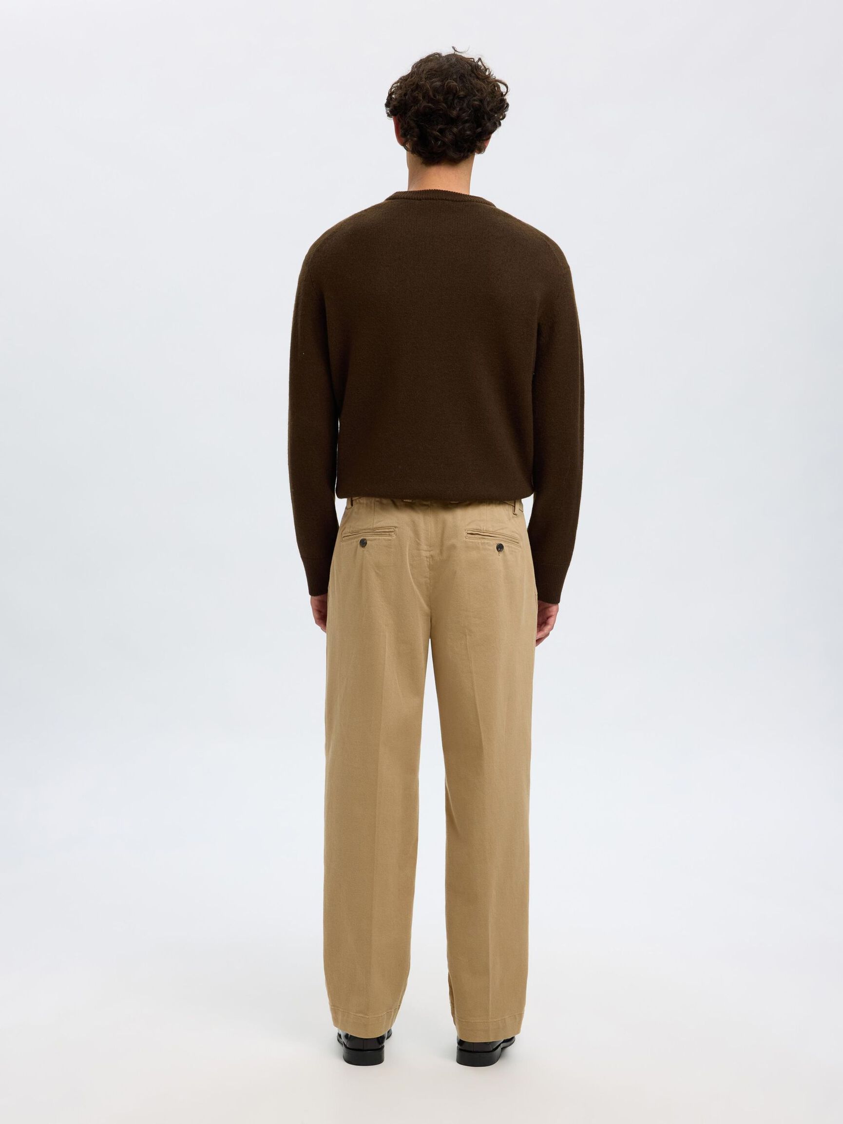 CHINO LOOSE FIT IN TWILL DI COTONE