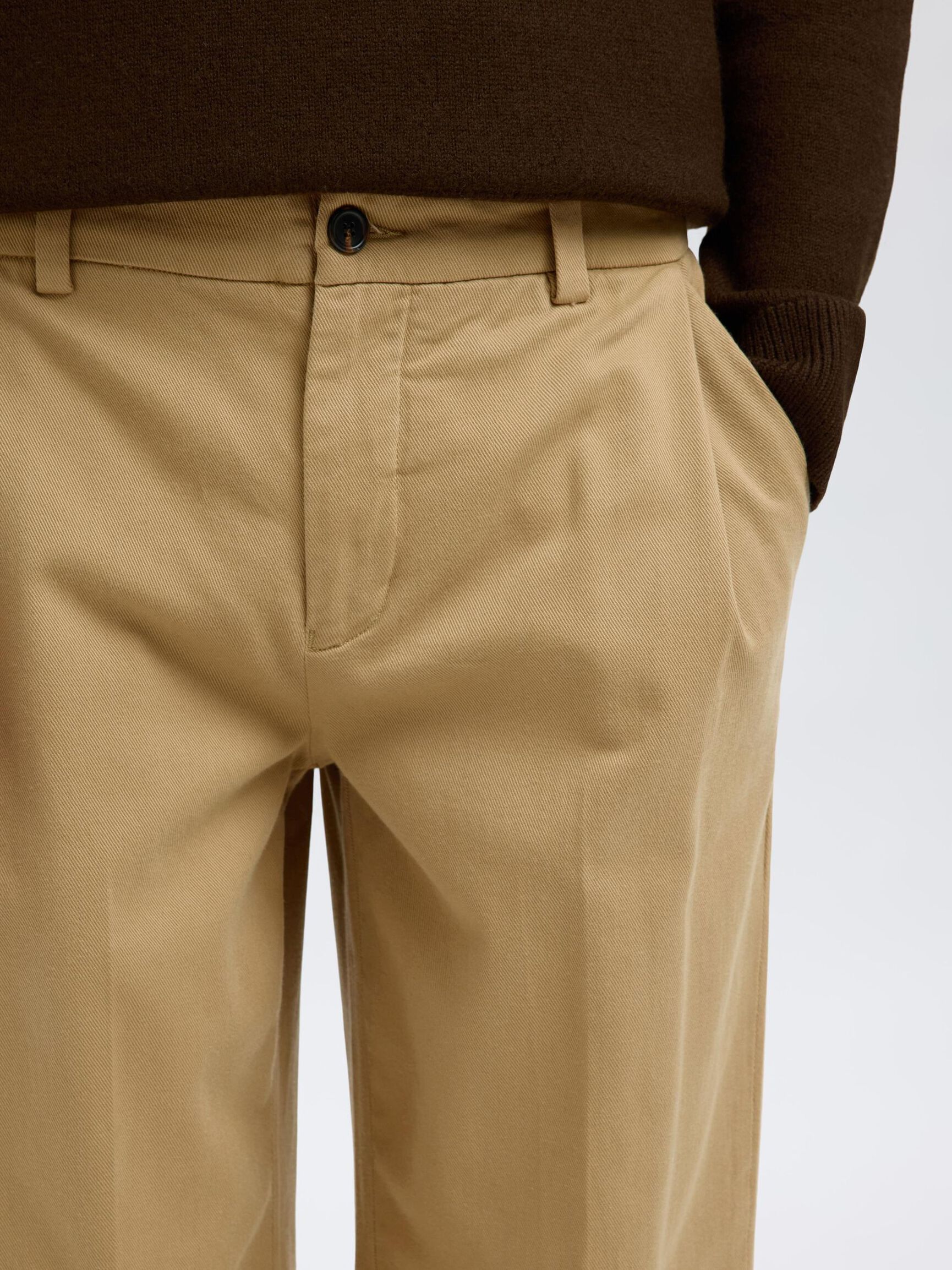 CHINO LOOSE FIT IN TWILL DI COTONE