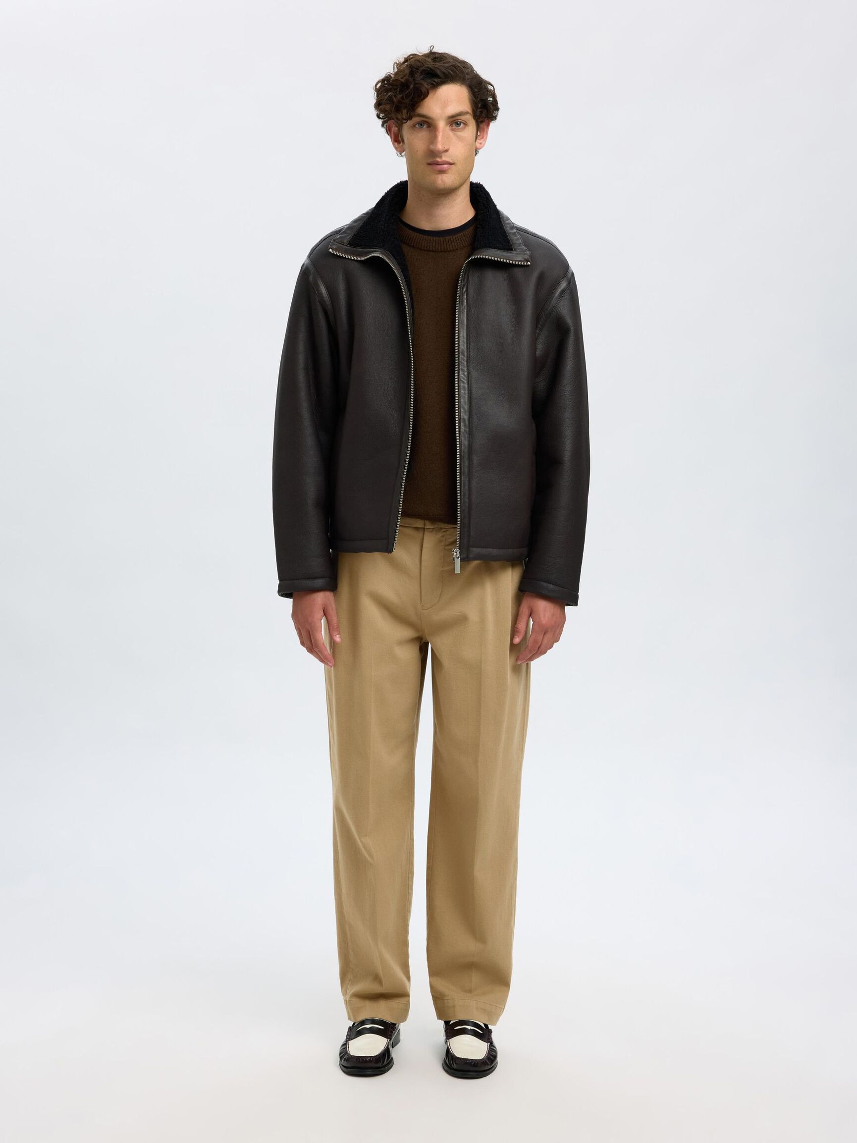 CHINO LOOSE FIT IN TWILL DI COTONE