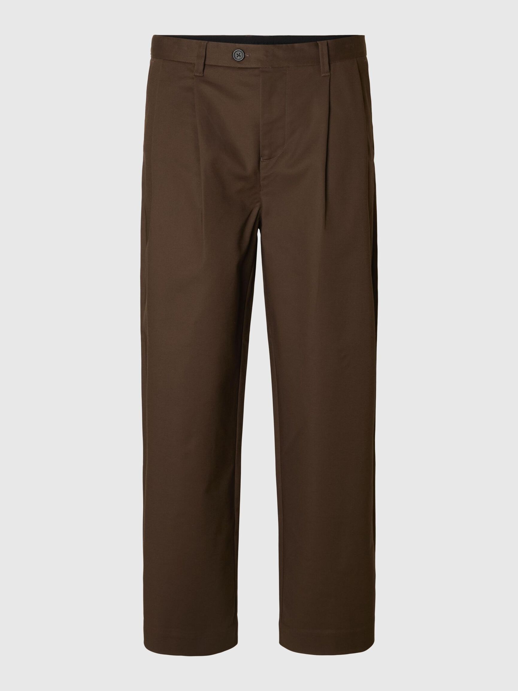 CHINO  MARRONE IN COTONE PESANTE